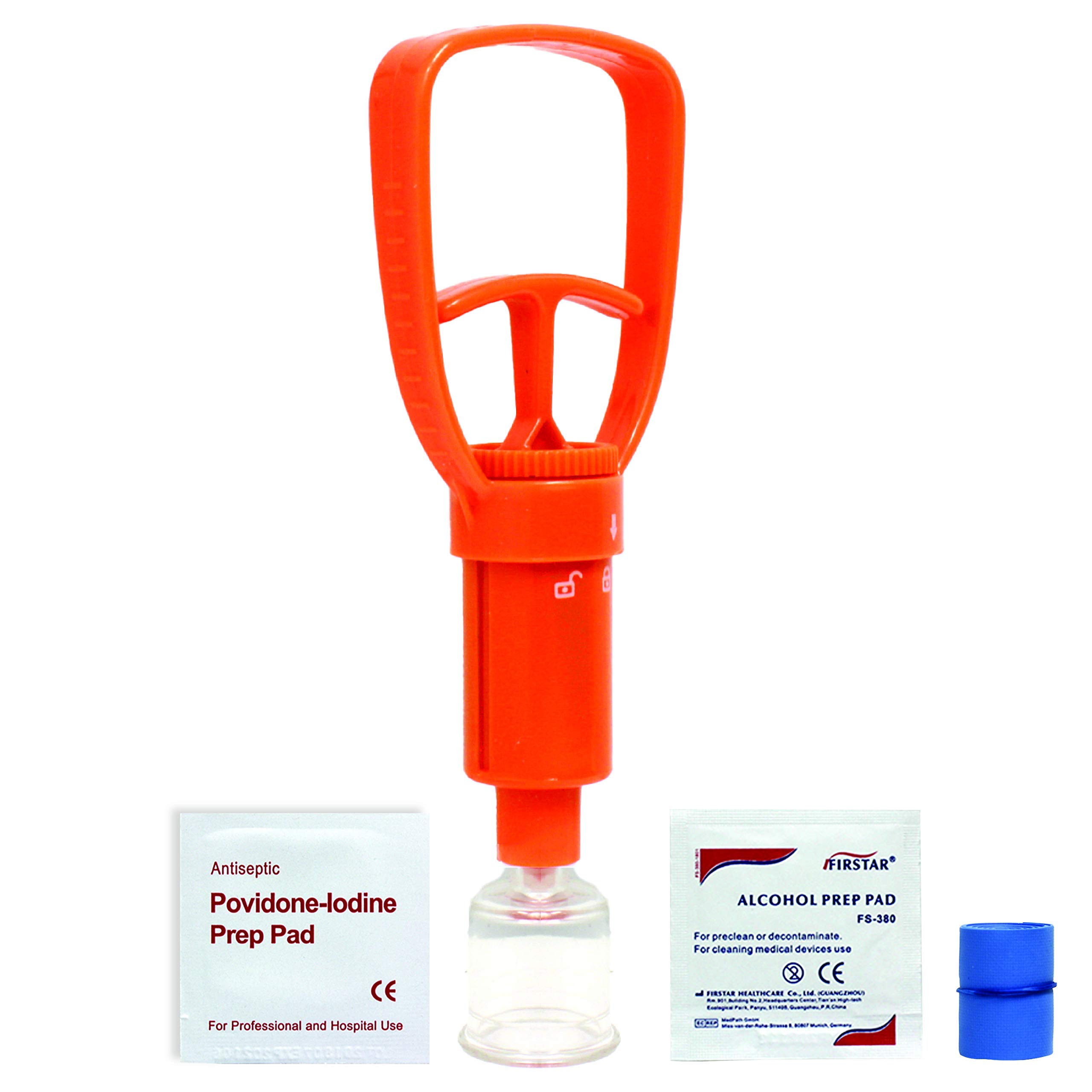 Snake Bite Kit - Emergency First Aid Venom Extractor Suction Pump, Latex-Free - Perfect for Hiking, Camping & Outdoor Adventures