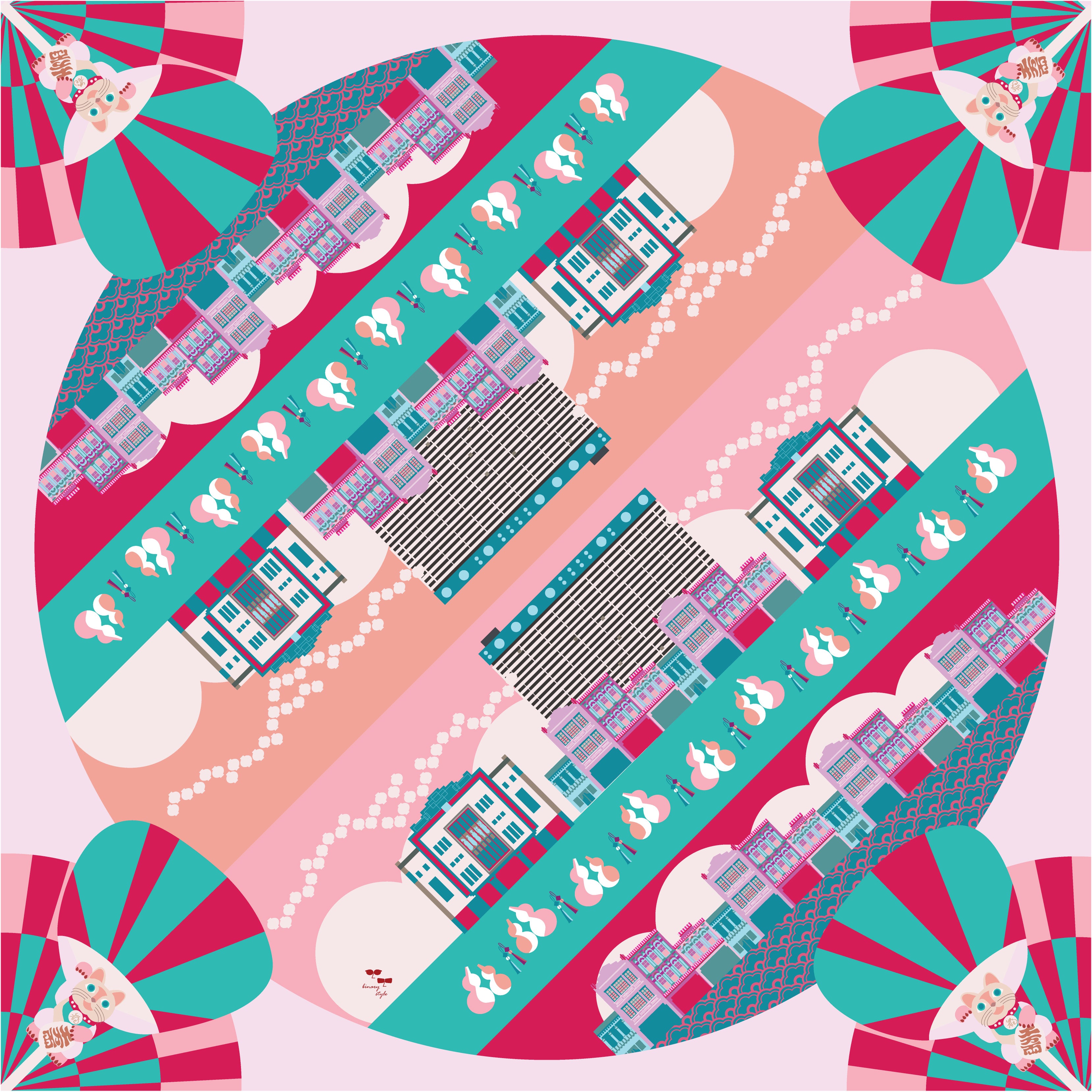 Stylish Chinatown Cotton Scarf - Soft & Breathable Fashion Accessory for Women - Perfect for Everyday Wear, Travel, and Special Occasions