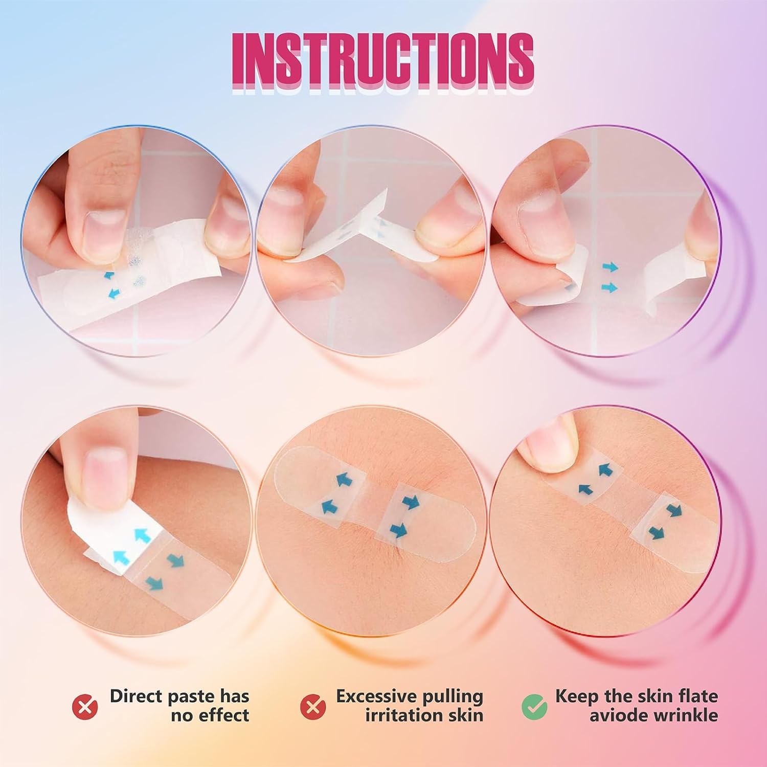ZHAOMEI Invisible Face Lifter Tape - Instant Facelift for Sagging Skin (120pcs) - Perfect for Parties & Events