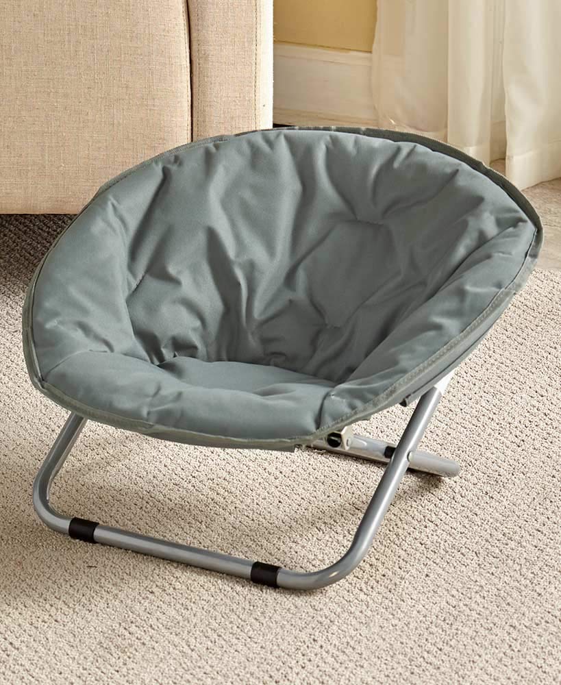TRM Gray Folding Pet Bed for Dogs and Cats - Portable Chair Style Pet Bed for Indoor & Outdoor Use - Perfect for Travel, Camping, and Home Lounging