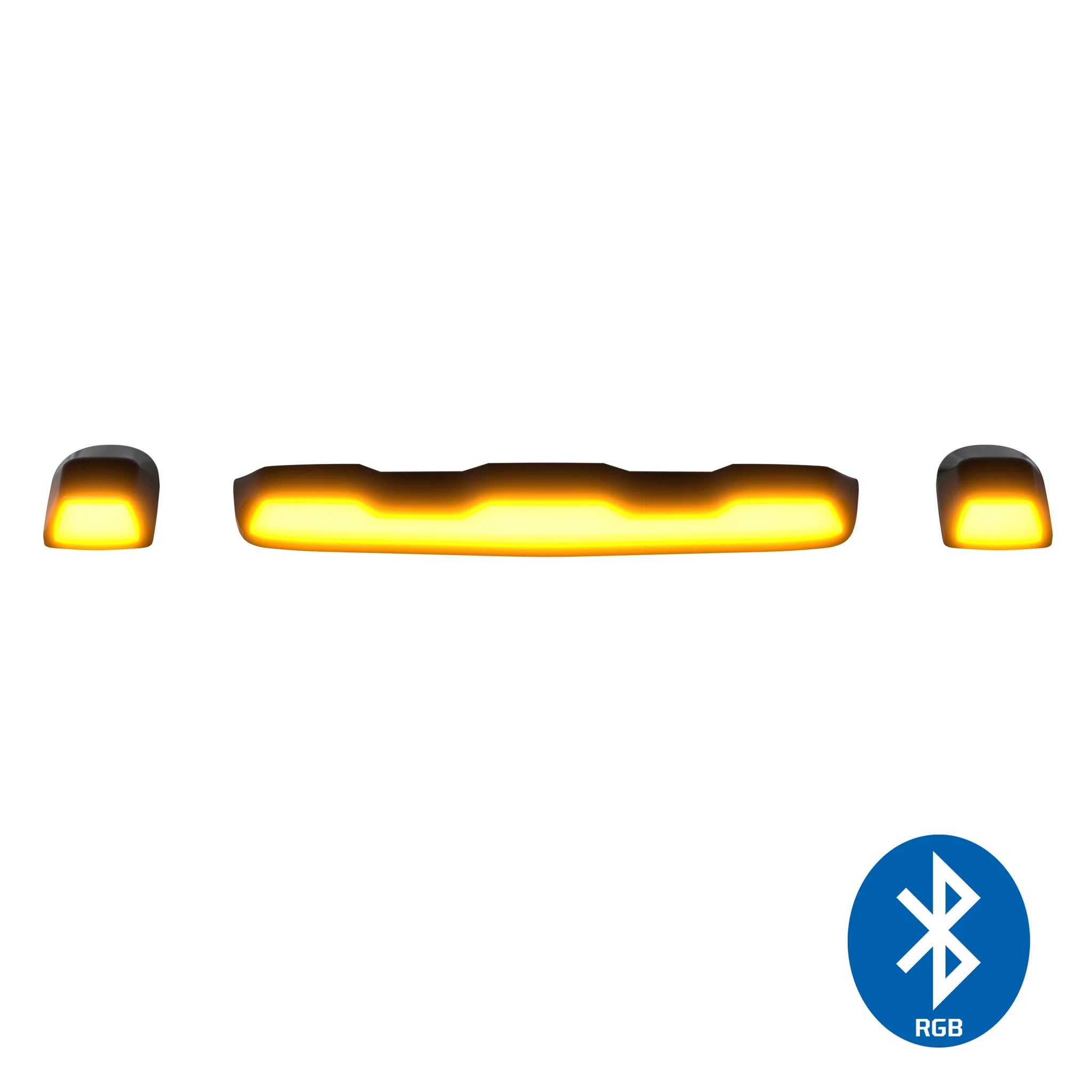GMC & Chevy 20-25 4th Gen Heavy Duty 3-Piece Clear Cab Roof Light Lens with RGB Multi-Color High Power LEDs - OEM Replacement for Truck Cab Lights | Off-Road, Work Truck & Night Driving Use