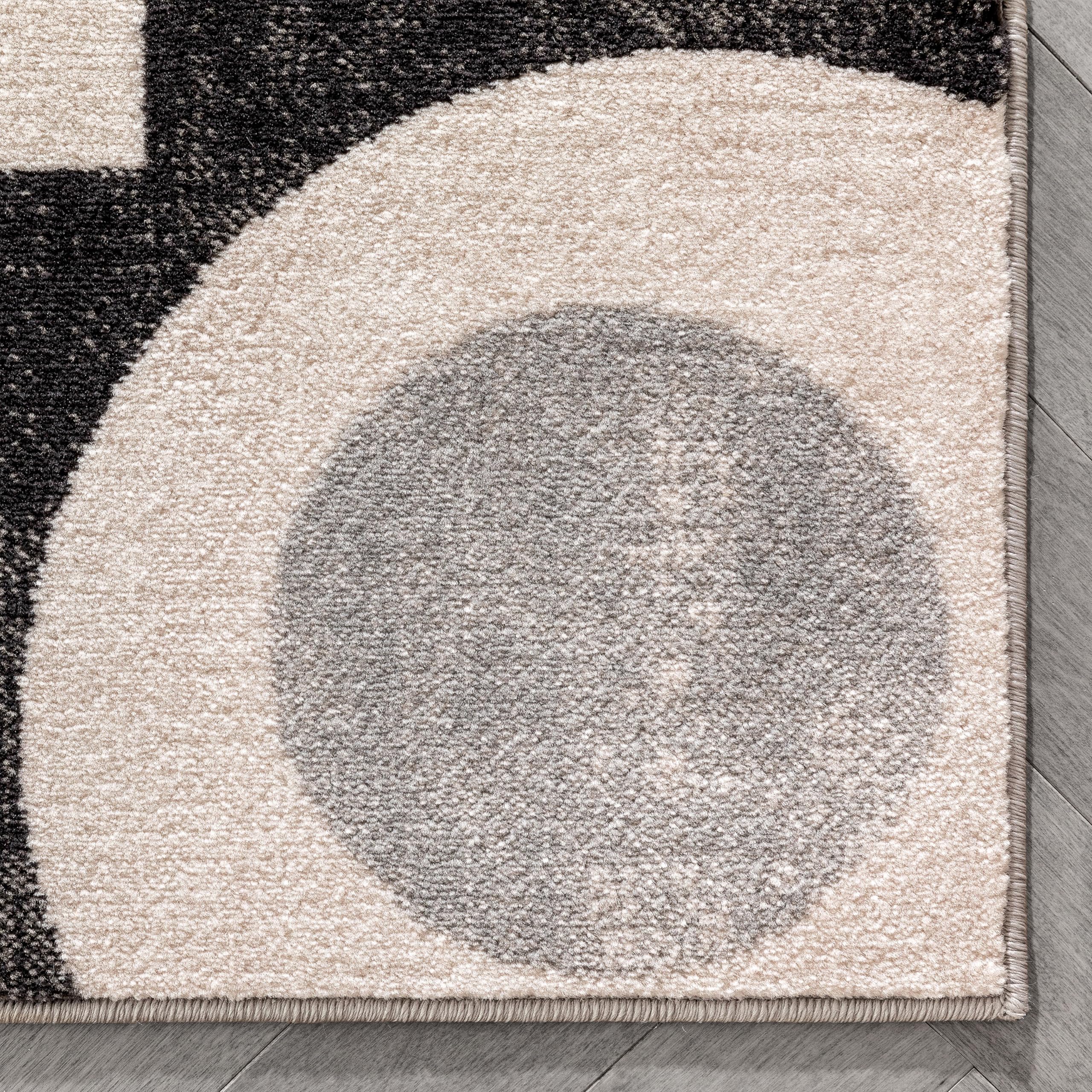 Well Woven Barclay Collection Avi Grey Black 5x7 Area Rug - Soft Non-Slip Modern Design for Living Room, Bedroom, Dining Room & Home Decor | Perfect for High Traffic Areas, Pet-Friendly & Easy to Clean
