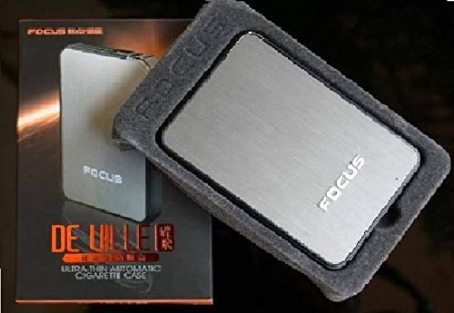 Ultra Thin Cigarette Case with Built-in Lighter - Slim Metal Cigarette Holder & Portable Cigarette Storage - Perfect for Travel, Outdoor & Everyday Use