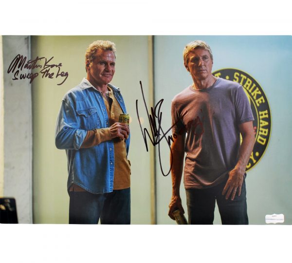 Martin Kove & William Zabka Autographed Cobra Kai 11x17 Photo - 2 Inscriptions - Signed Memorabilia - Perfect for Karate Fans & Collectors - Home Decor, Man Cave, Gift Idea