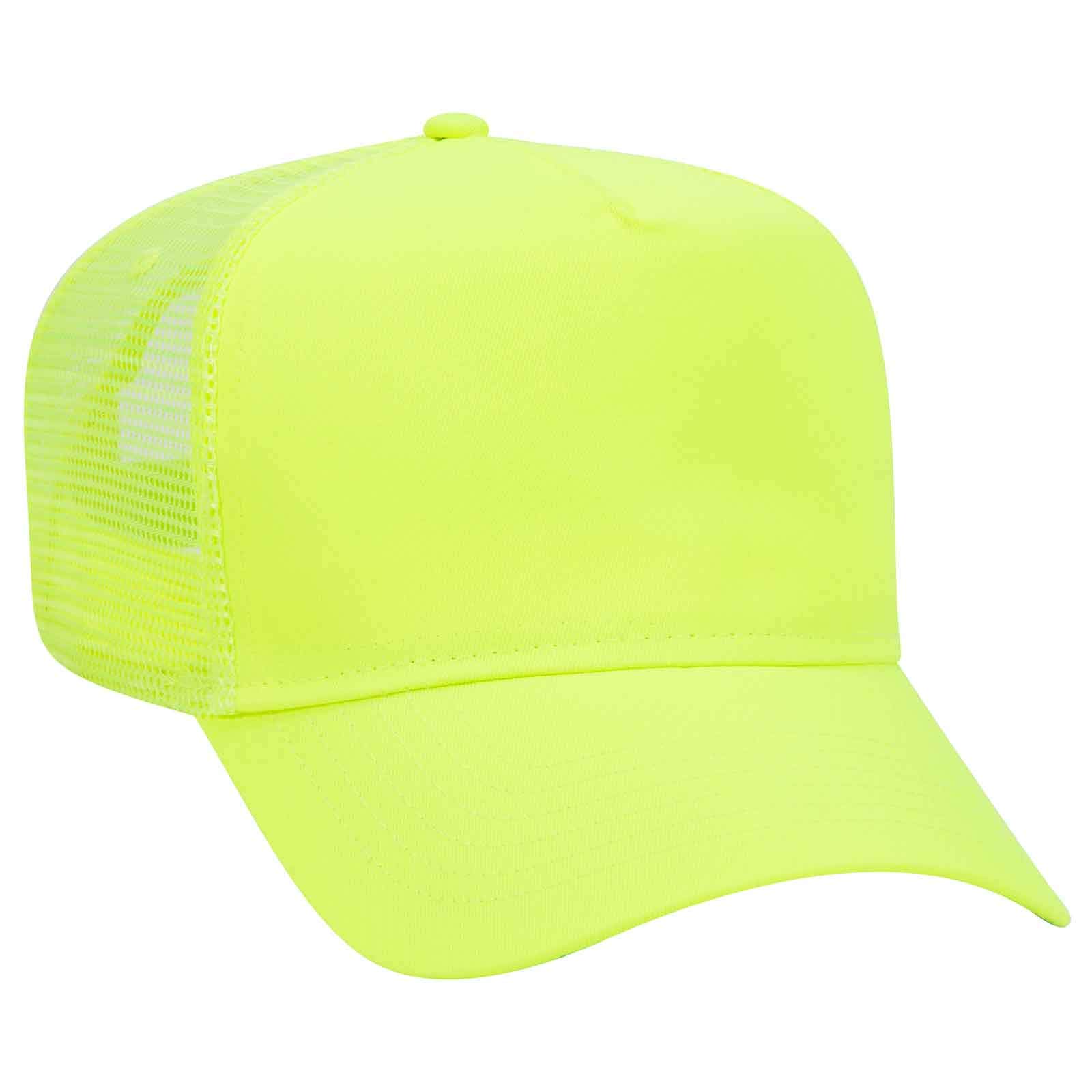 OTTO Wholesale 12-Pack Neon 5-Panel Trucker Hats with Mesh Back - Mid Profile Baseball Caps for Men & Women - Perfect for Outdoor Activities, Sports Events, and Casual Wear