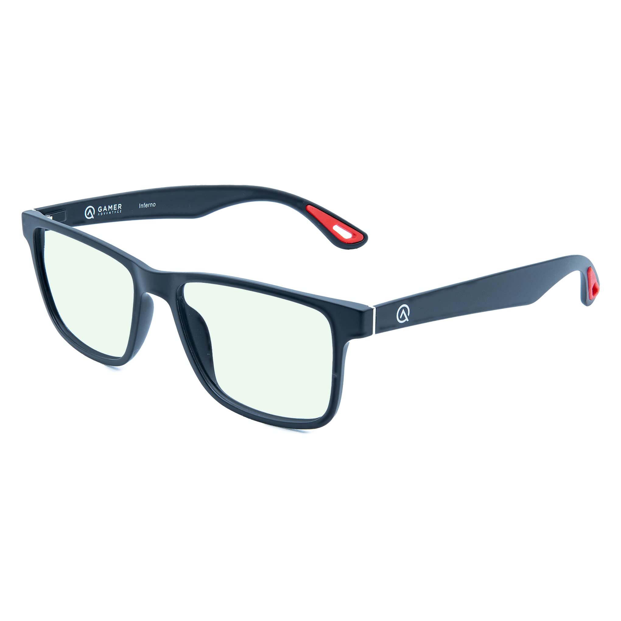 Gamer Advantage Blue Light Blocking Glasses - Lightweight & Stylish Gaming Eyewear with Anti-Blue Light Technology (Inferno Red) - Reduce Eye Strain for Gaming, Work & Screen Time