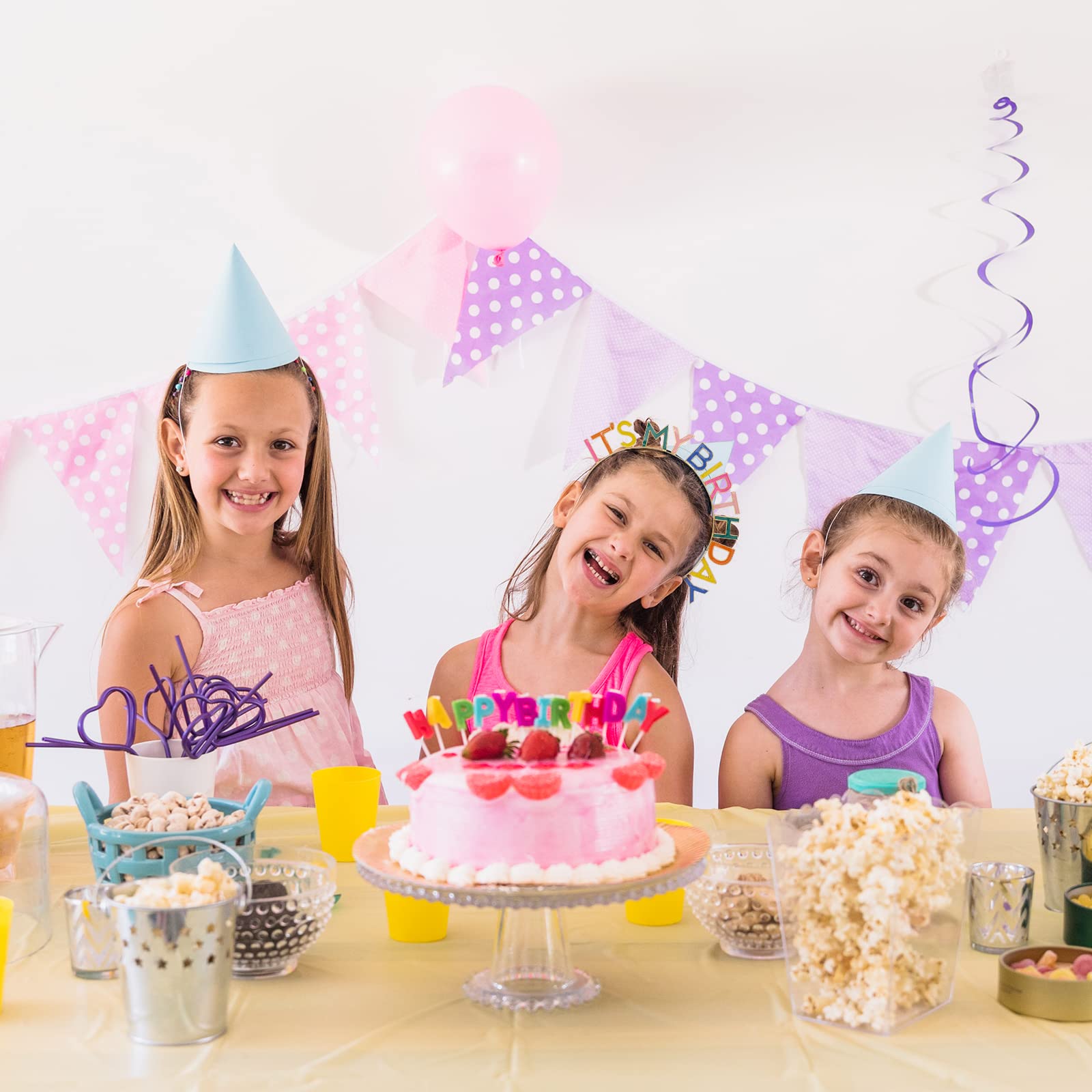 Rainbow Birthday Crown Headband - Sparkly Party Decor for Women & Girls | Perfect for Birthday Celebrations, Photo Booths & Special Events