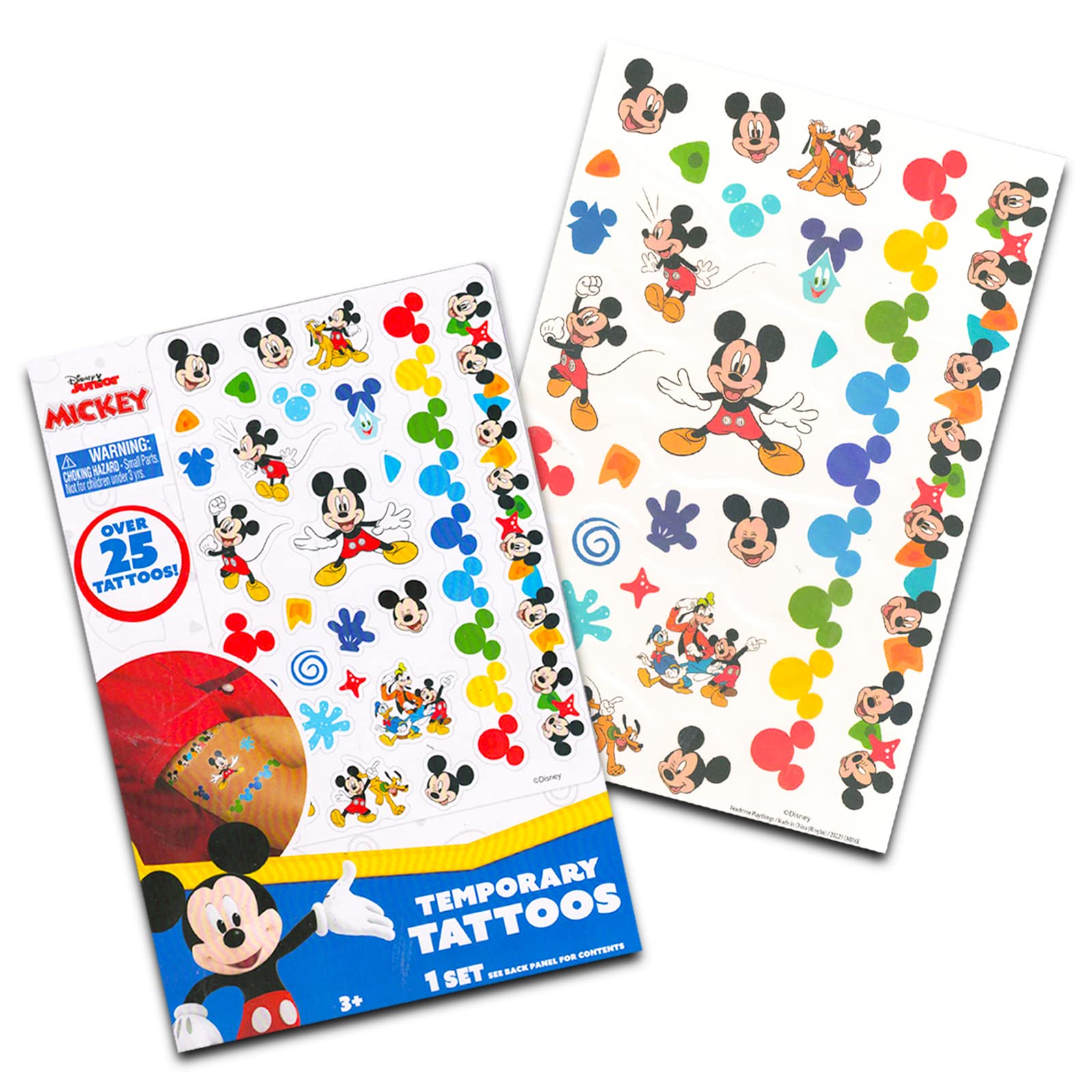 Disney Mickey Mouse Clubhouse Stickers and Tattoos 8 Pack - 200pcs Fun Party Supplies for Kids Birthday Favors, Classroom Rewards & DIY Crafts | Mickey Mouse Themed Decoration for Parties, Scrapbooking & Gift Wrapping