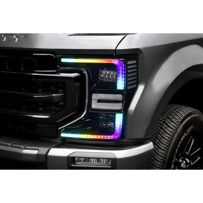 Ford F-250/F-350 Super Duty Multicolor LED DRL Boards (2020-2022) - Upgrade Your Truck's Style & Visibility for Night Driving & Off-Road Adventures