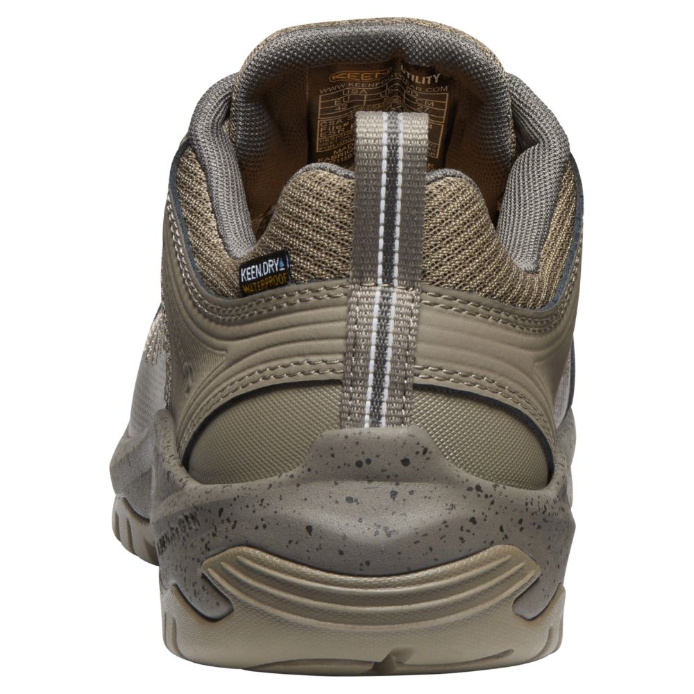 Keen Reno Men's Waterproof Composite Toe Work Shoes - Lightweight & Slip-Resistant Safety Boots for Construction, Hiking & Outdoor Work (Brindle/Morel)