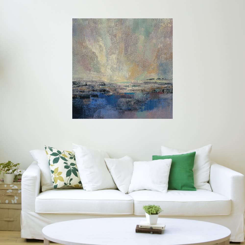 Silvia Vassileva Coastal View II Fine Art Canvas Wall Decor - 22x22 Inch Ready to Hang Painting for Living Room, Bedroom, Office - Beach Theme Home Decor & Gift Idea