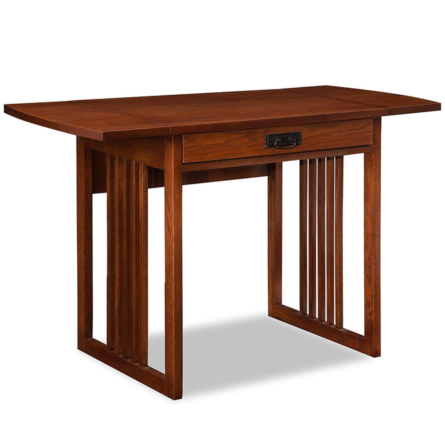 Mission Drop Leaf Computer Desk - 32-Inch Solid Wood Folding Writing Desk for Small Spaces | Compact Home Office Desk by Leick Home (Model 82420) | Perfect for Apartments, Dorms & Workspaces