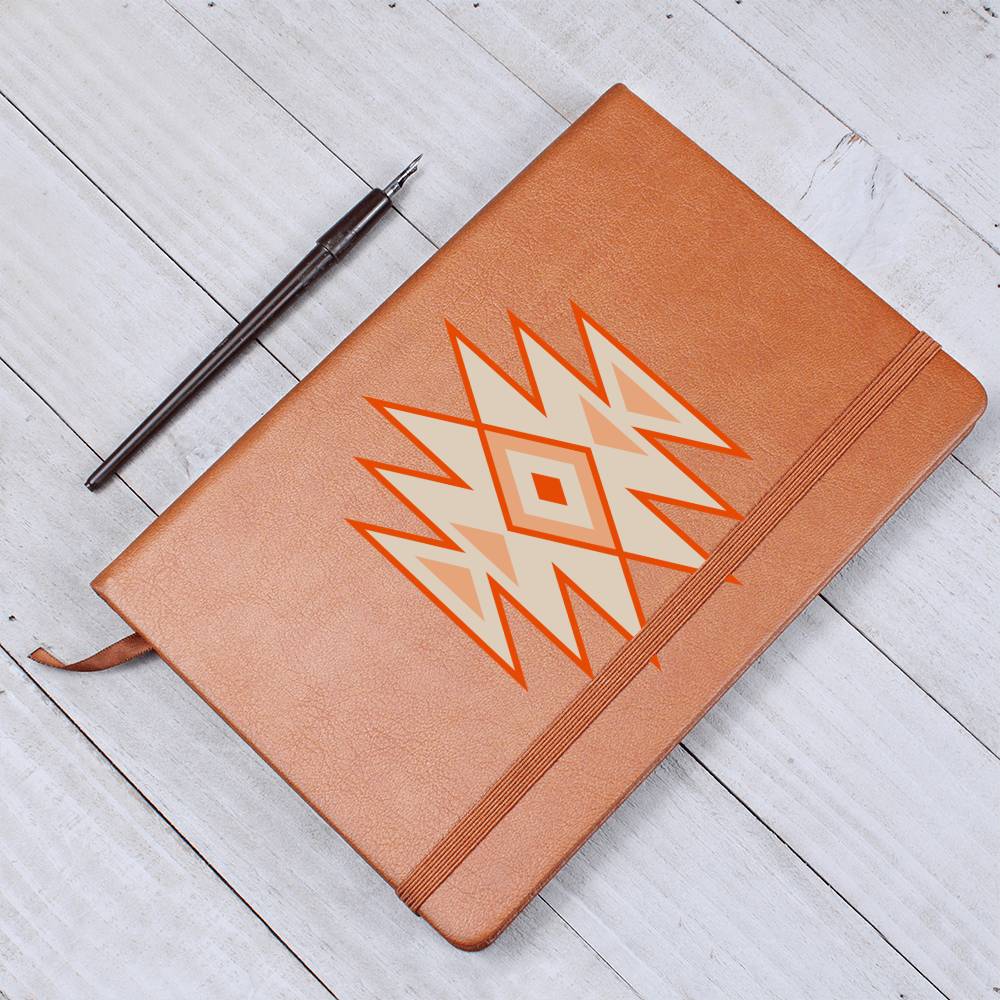 Vegan Leather Journal with Southwestern Motif - Handmade Leather Bound Notebook for Writing, Sketching & Travel Journaling - Perfect Gift for Writers & Artists