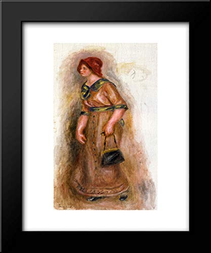 Pierre Auguste Renoir 'Woman With Bag' 15x18 Framed Art Print - Classic Impressionist Wall Decor for Living Room, Bedroom & Office