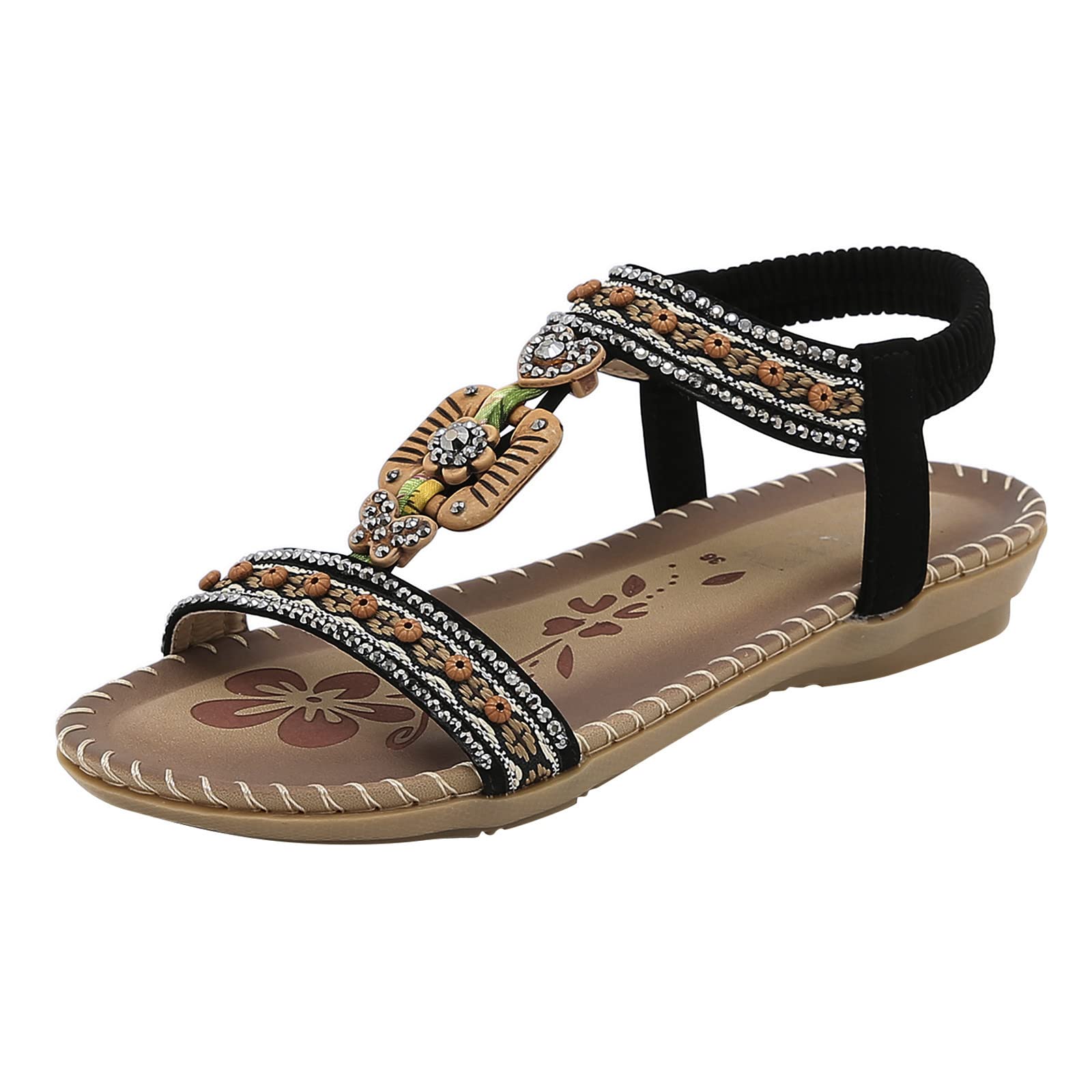 Women's Embroidered Fringe Platform Sandals - Colorful Fish Mouth Beach Slippers with Heels | Perfect for Summer Vacations, Beach Parties and Casual Outings