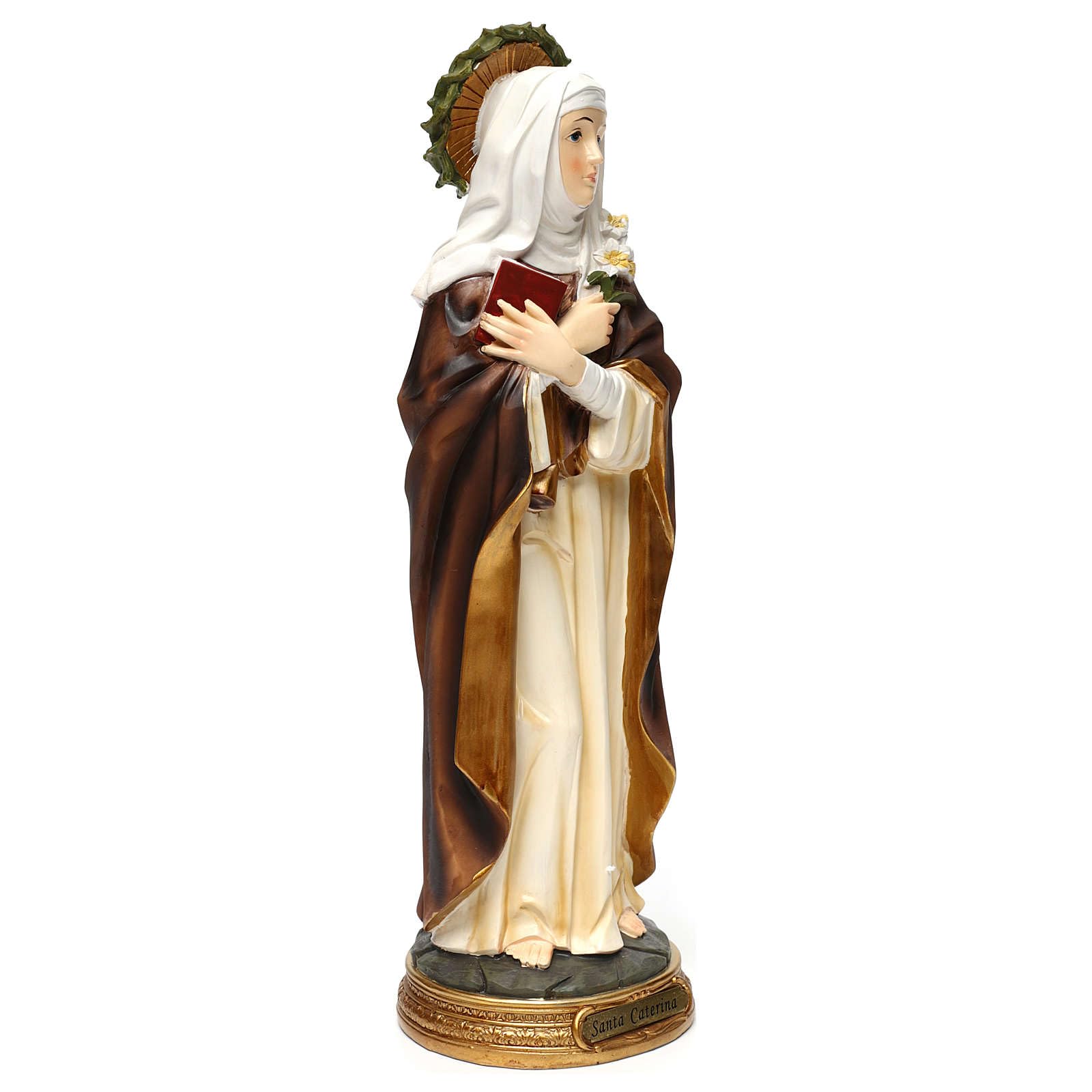 St. Catherine of Siena Resin Statue - 16 Inch Catholic Saint Figurine for Home Altar & Church Decor | Religious Gift for Confirmation & Baptism