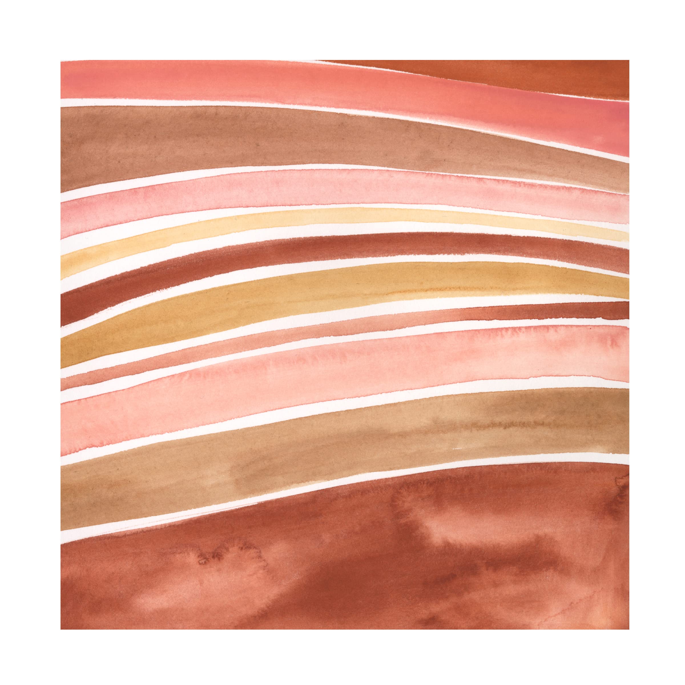 Victoria Borges 'Earthen Strata I' Canvas Wall Art Print - Modern Abstract Landscape Painting for Living Room, Bedroom & Office Decor