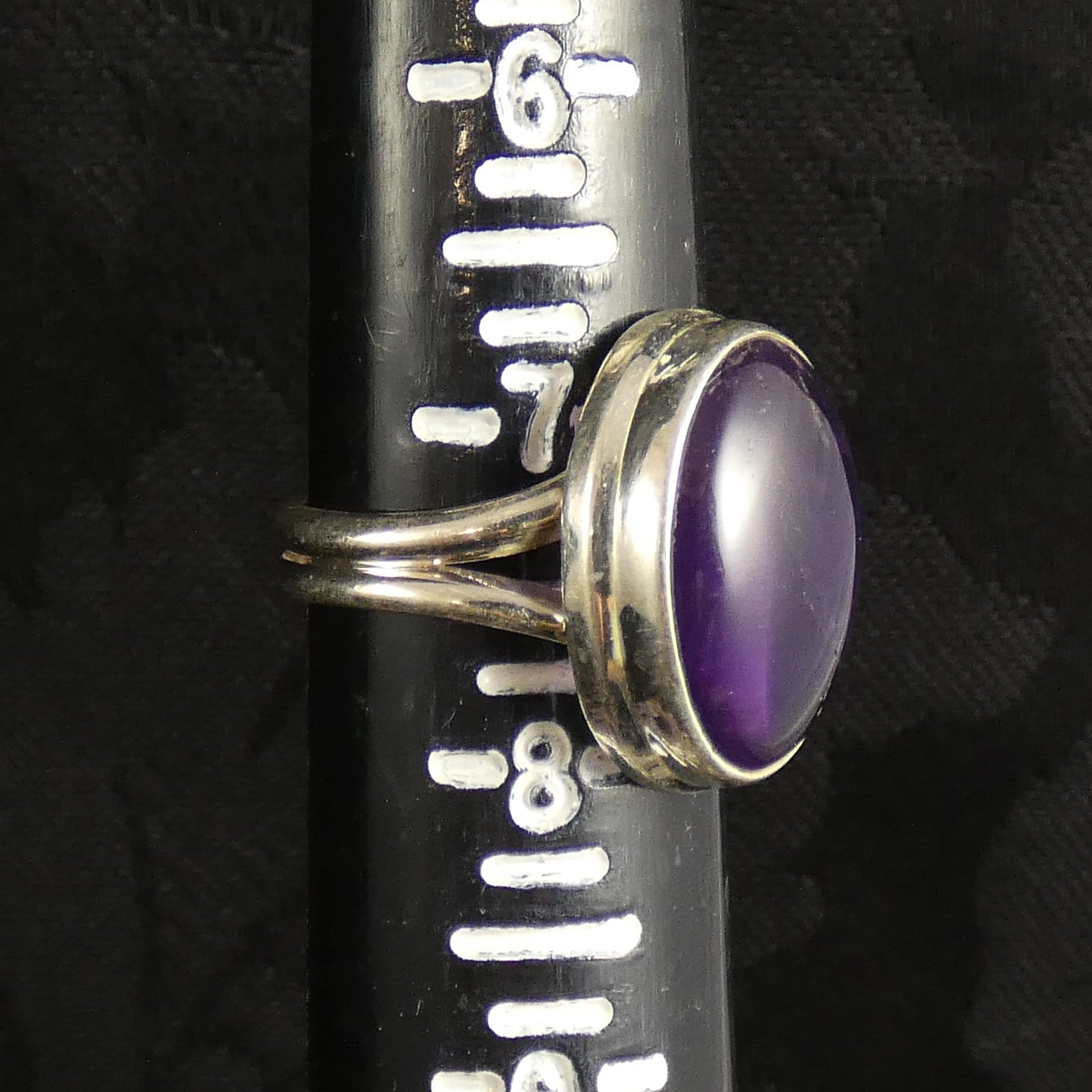 Natural Amethyst Gemstone Ring for Women - Size 7.25 - Elegant Purple Crystal Jewelry Gift for Birthday, Anniversary & Special Occasions