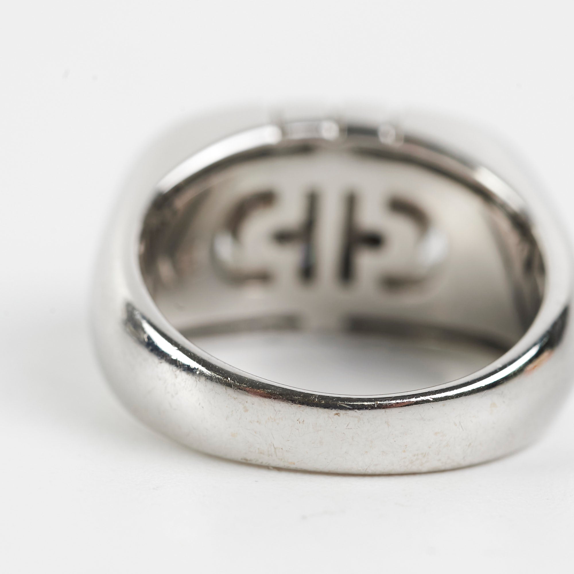 Bvlgari 18k White Gold Parentesi Ring - Size 52 (US 6) - Luxury Italian Jewelry for Women - Perfect for Weddings, Anniversaries & Special Occasions