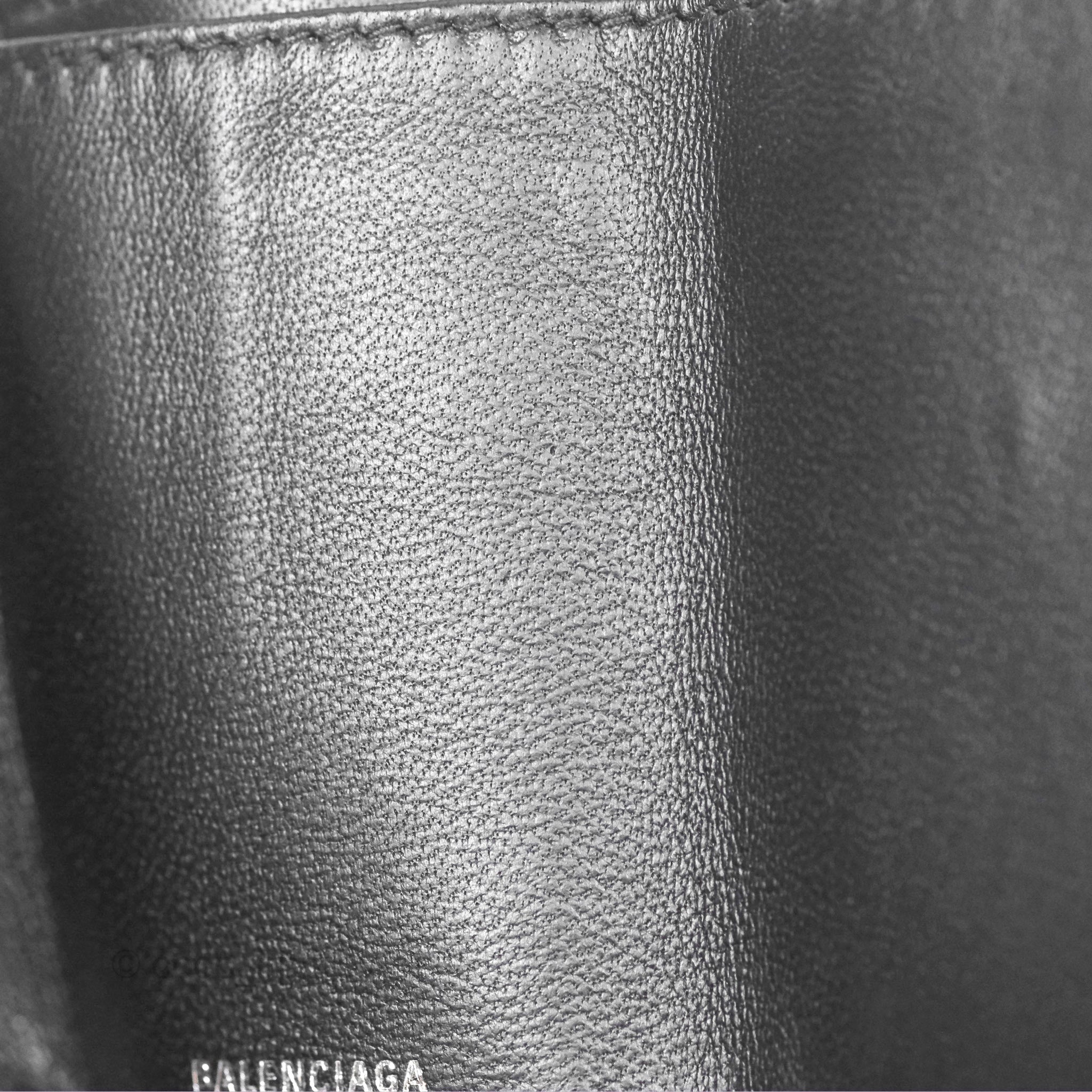 Balenciaga Mini Wallet in Grey | Premium Leather Card Holder for Women & Men | Perfect for Everyday Use, Travel & Gifting