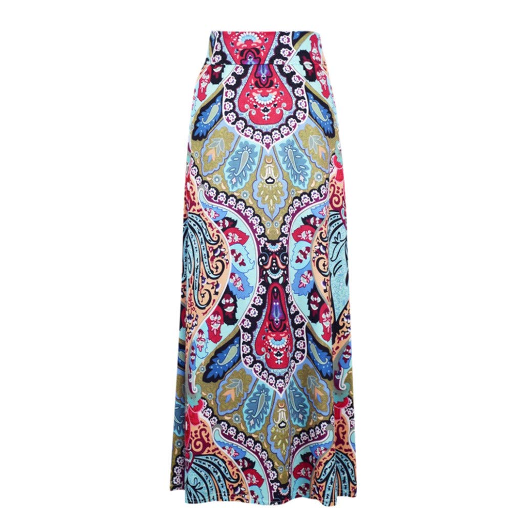 Women's Summer Swing Dress - Floral Printed Casual Maxi Dress with Striped Loose Fit | Perfect for Beach Vacations, Garden Parties & Everyday Wear