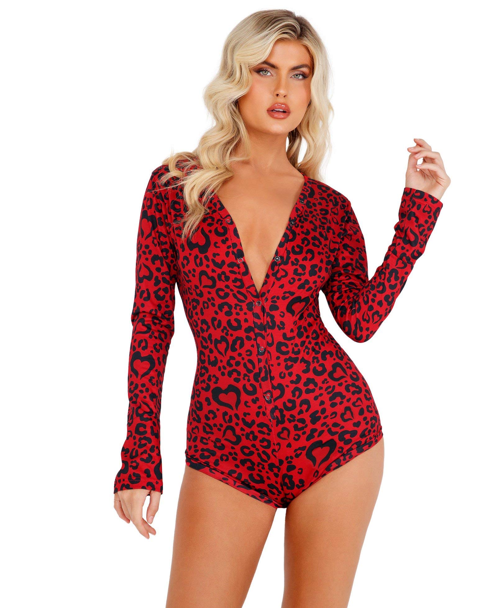 Snatch Room Heart Leopard Romper - Stylish Animal Print Jumpsuit for Women, Perfect for Parties, Date Nights, and Summer Outings