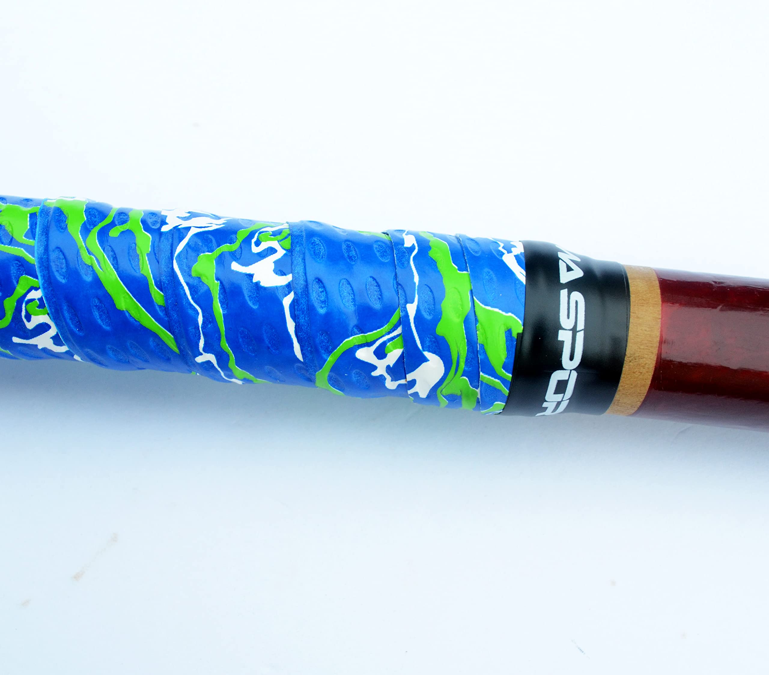 Premium Baseball Bat Grip Tape - AMA Sport Grip & Rip Cushioned Softball 1.10mm Non-Slip Batting Grip (Green/White/Blue Marble) - Perfect for Baseball, Softball & Training Practice