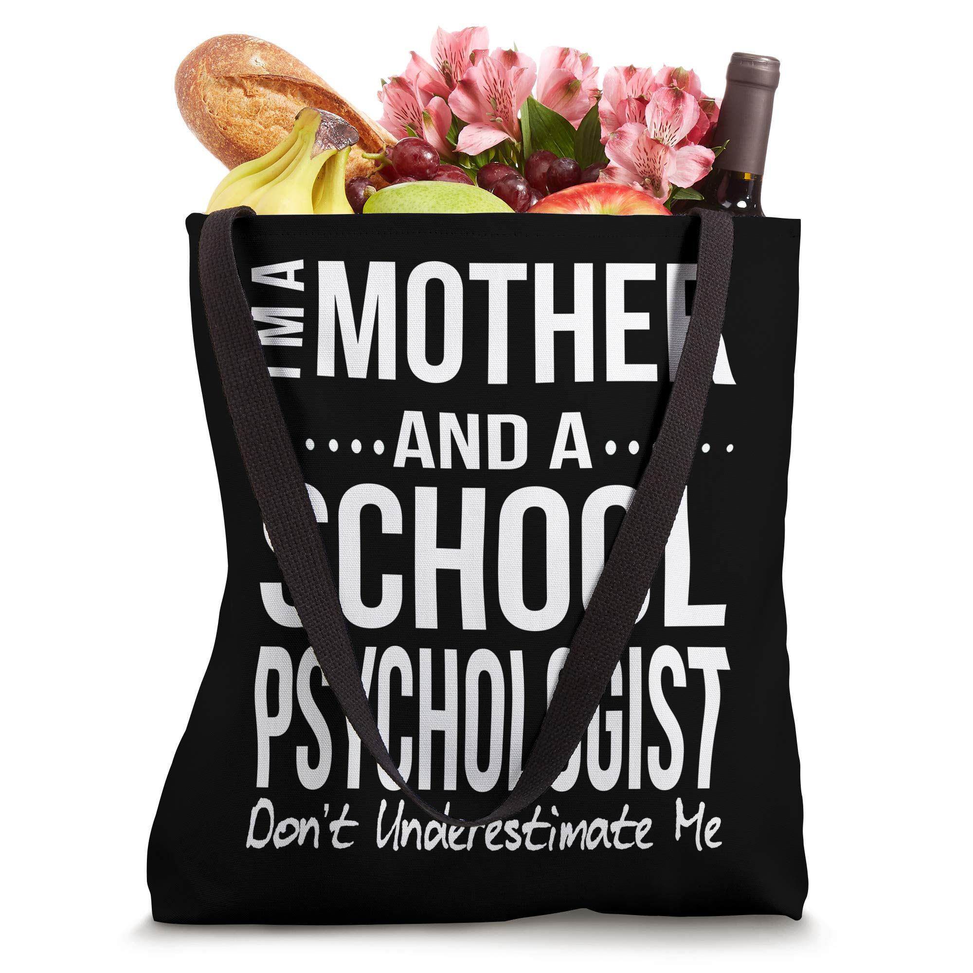 Funny School Psychologist Tote Bag - Perfect Gift for Women, Moms & Graduates - Great for Work, School & Everyday Use