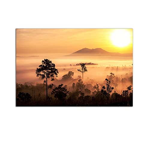 Yellow Sunrise Trees