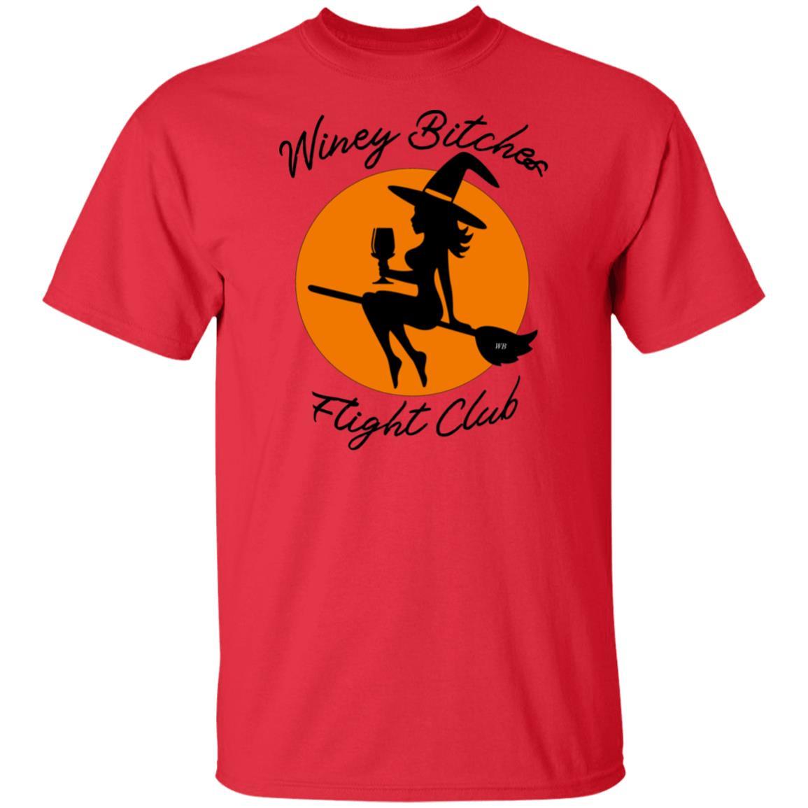 WineyBitches.Co Ultra Soft Cotton T-Shirt - Winey Bitches Flight Club Graphic Tee for Women | Perfect for Casual Wear, Girls Night Out & Wine Tasting Events