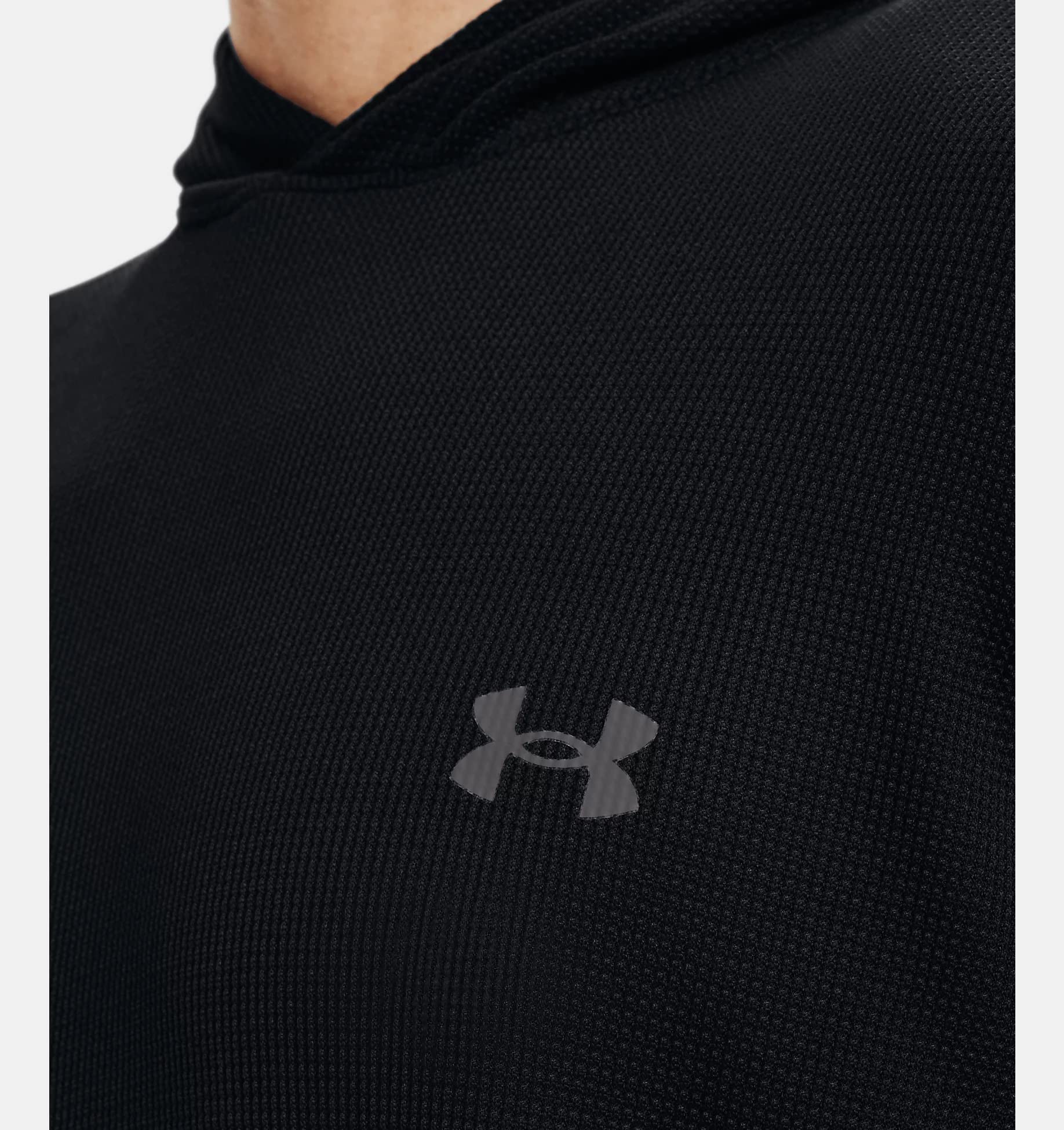 Under Armour Men's Waffle Athletic Hoodie Shirt - Lightweight Performance Pullover for Running, Gym & Training - Moisture-Wicking & Breathable Workout Top for Men