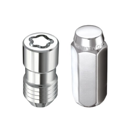 McGard 84825 Chrome M14x1.5 Thread Cone Seat Wheel Lock Kit - 28 Lug Nuts, 4 Locks, 1 Key & Storage Pouch for 8-Lug Wheels | Secure Your Truck, SUV or RV Wheels from Theft