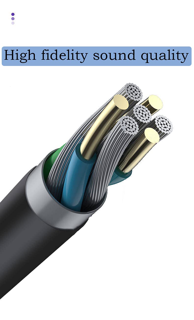 RUKUHOT 3.5mm Boom Mic Cable for Gaming Headsets with Mute & Volume Control - Compatible with PS4, Xbox One Controller & PC - Perfect for Online Gaming, Streaming & Voice Chat (Black)