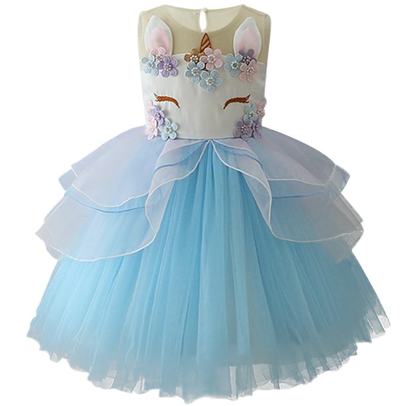 Unicorn Deluxe Party Dress for Girls - Sparkly Princess Costume with Tutu Skirt | Fast Shipping | Perfect for Birthday Parties, Halloween & Dress-Up Play