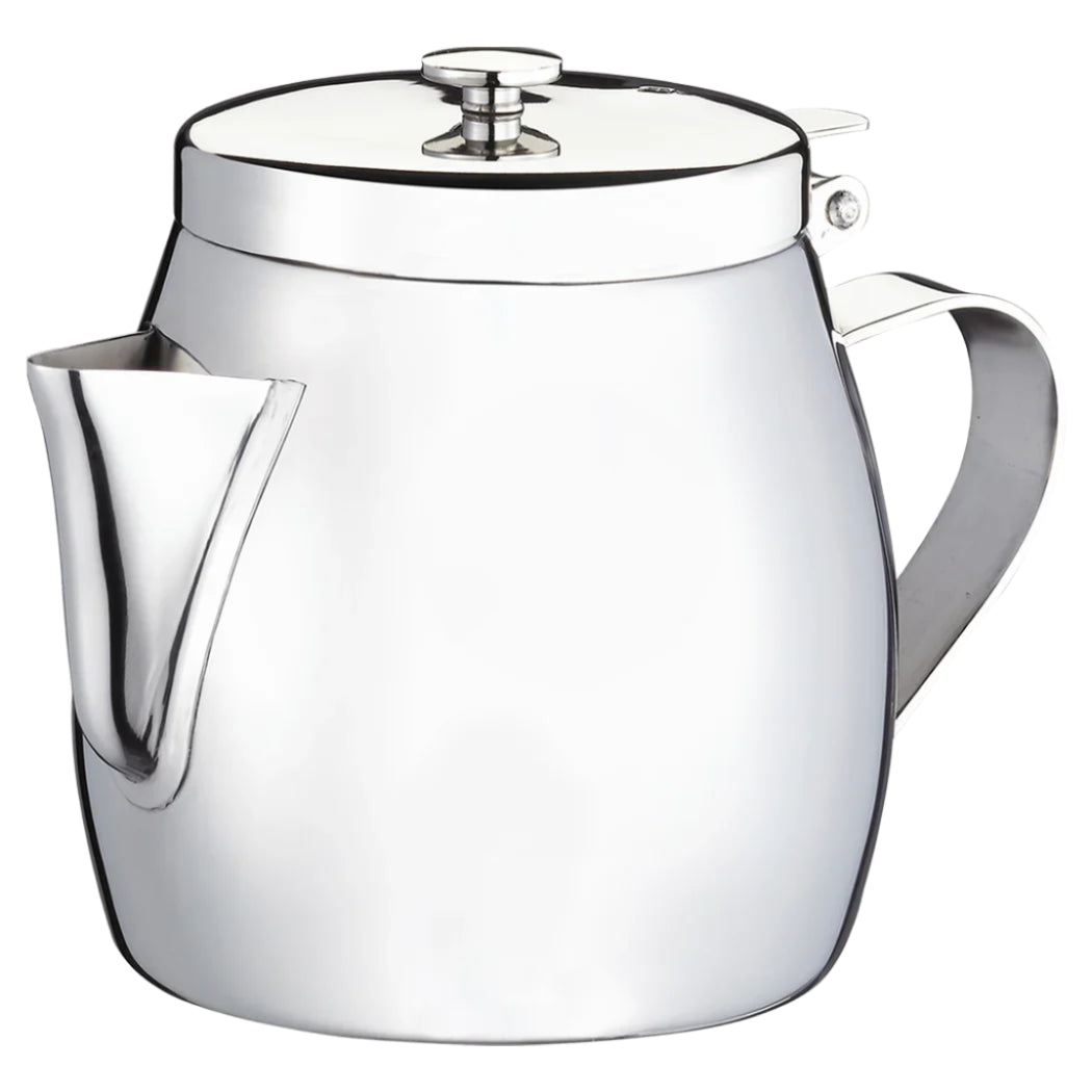 Stainless Steel 10 Oz Stackable Teapot by Browne - Perfect for Tea Lovers, Small Kitchens & Space-Saving Storage