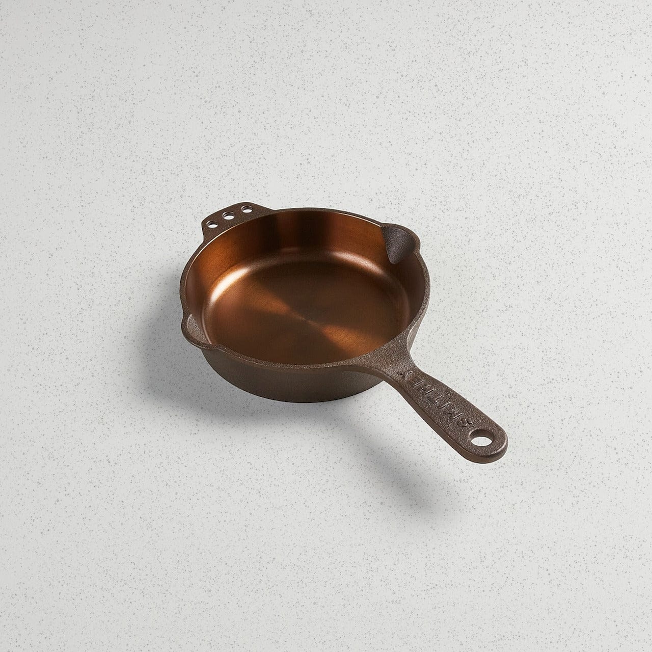 Premium Smithey Ironware Signature Polished Cast Iron Skillet - 6 Inch Traditional Cookware - Made in USA - Perfect for Searing, Baking & Camping Cooking