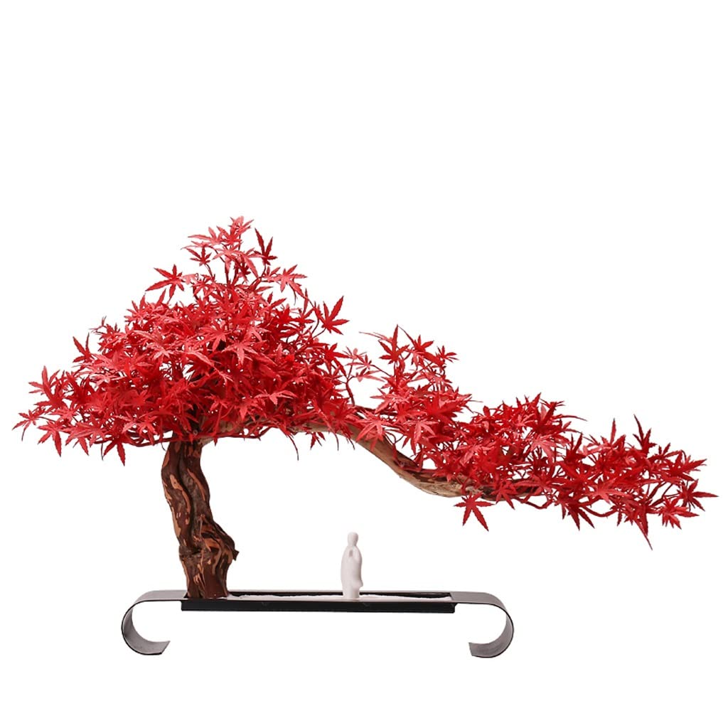 TOMYEUS Artificial Bonsai Pine Tree - Realistic Faux Potted Plant for Home, Office & Zen Garden Decor | Low-Maintenance Fake Bonsai with Sculpture Base for Living Room, Desk & Indoor Spaces