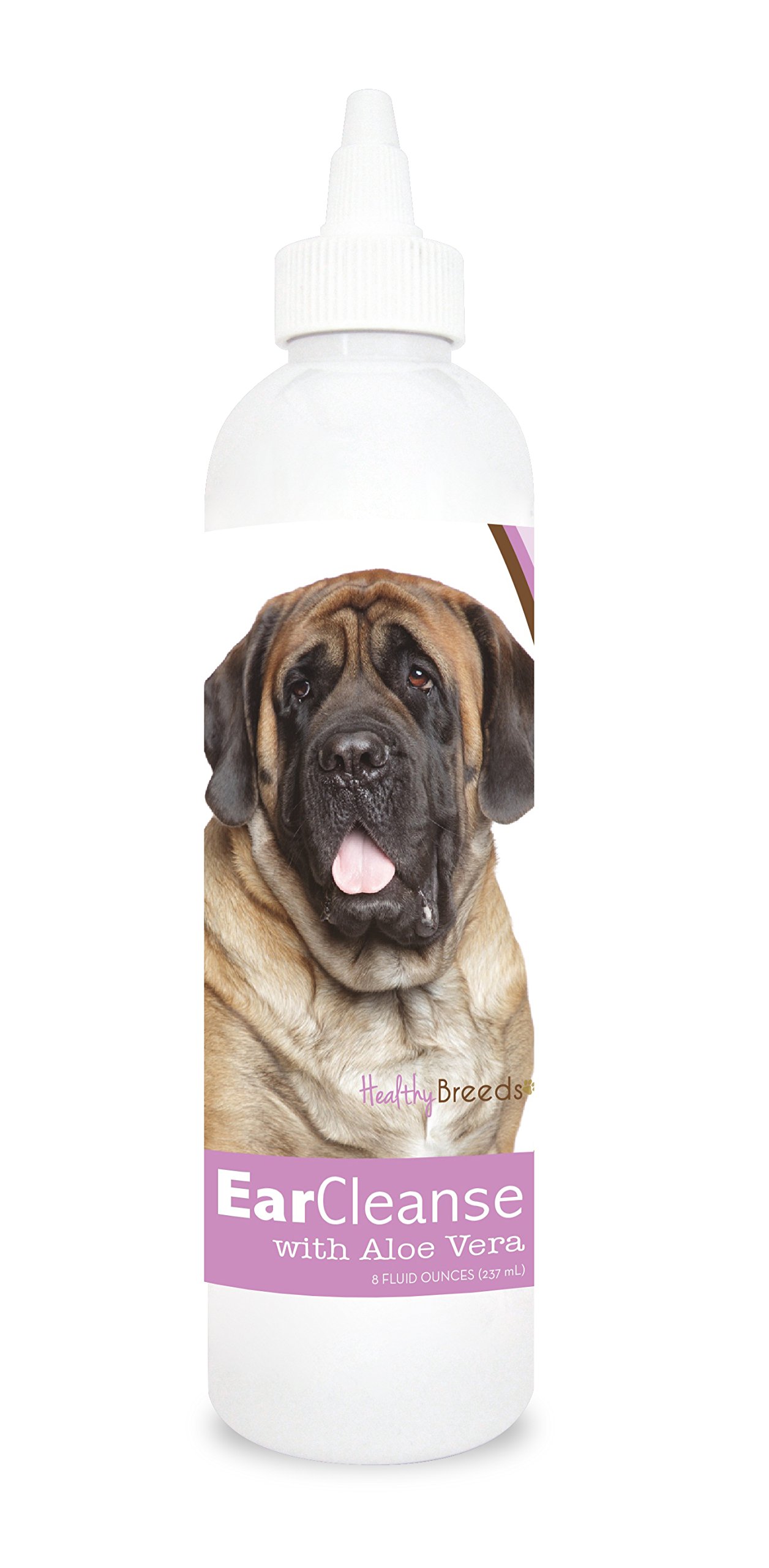 Healthy Breeds Mastiff Ear Cleanse with Aloe Vera, Sweet Pea & Vanilla - 8 oz Soothing Dog Ear Cleaner Solution for Infection Prevention & Odor Control - Gentle Formula for Regular Ear Care & Cleaning Routine