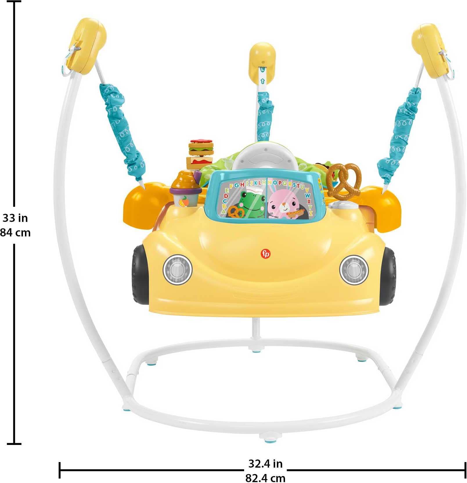 Fisher-Price 2-in-1 Baby to Toddler Learning Toy - Interactive Jumperoo Activity Center with Music, Lights & Shape Sorting Puzzle | Perfect for Early Development & Indoor Playtime