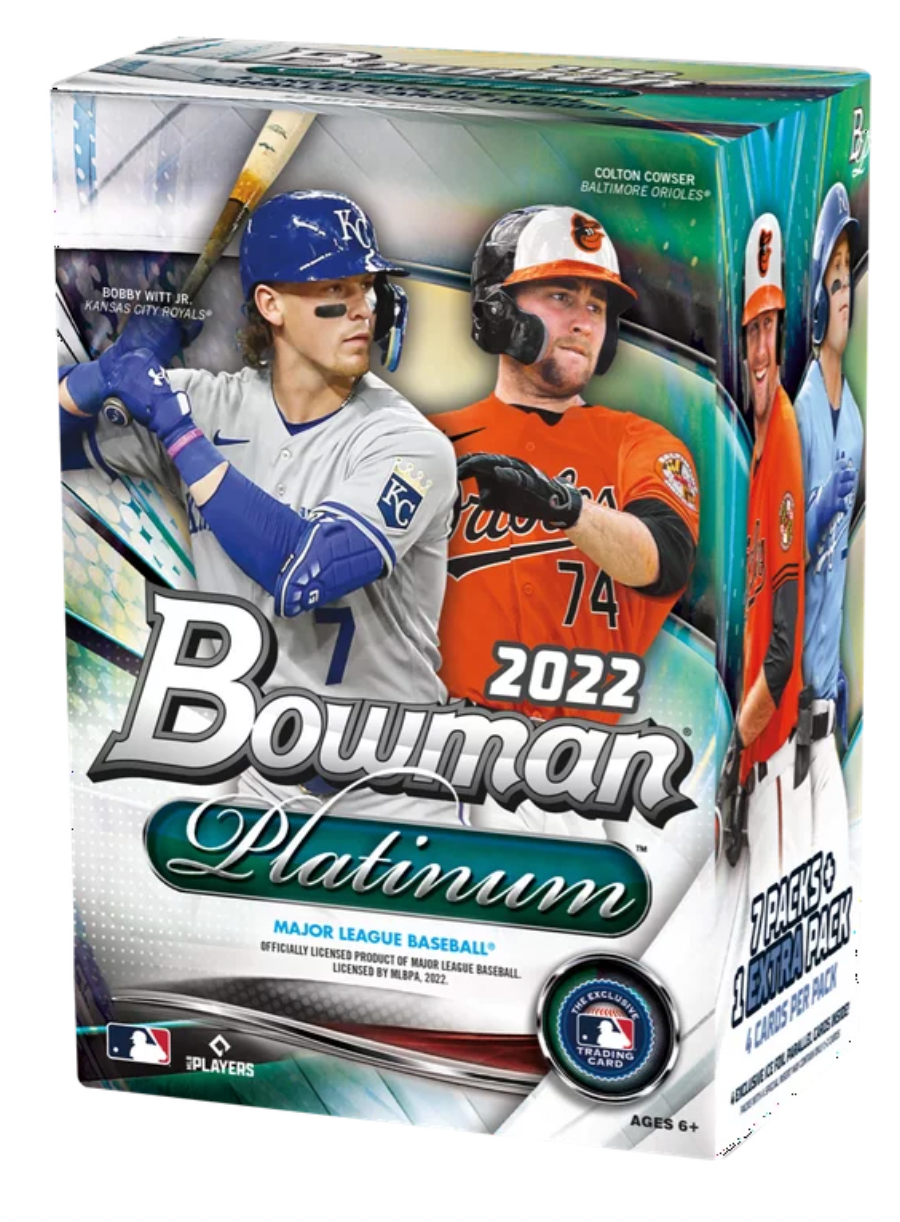 2022 Bowman Platinum Baseball Blaster Box - 24 Packs with Rookie Cards & Autographs - Perfect for Collectors, Investors and Fantasy Baseball Fans