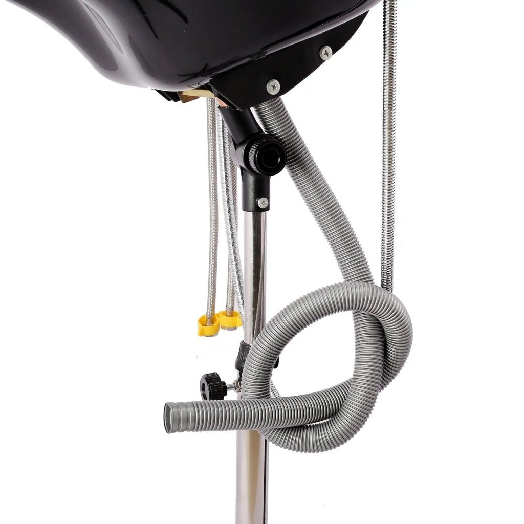 Adjustable Salon Shampoo Bowl Sink with Drain Hose & Headrest - Professional Hair Washing Basin for Salon, Spa & Home Use