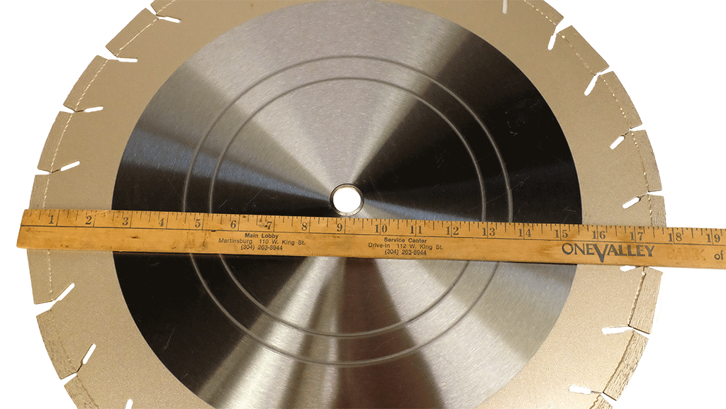 Premium 18-Inch Diamond Cut Off Blade with 1-Inch Arbor - Ideal for Concrete, Tile, and Masonry Cutting - Perfect for Construction and DIY Projects