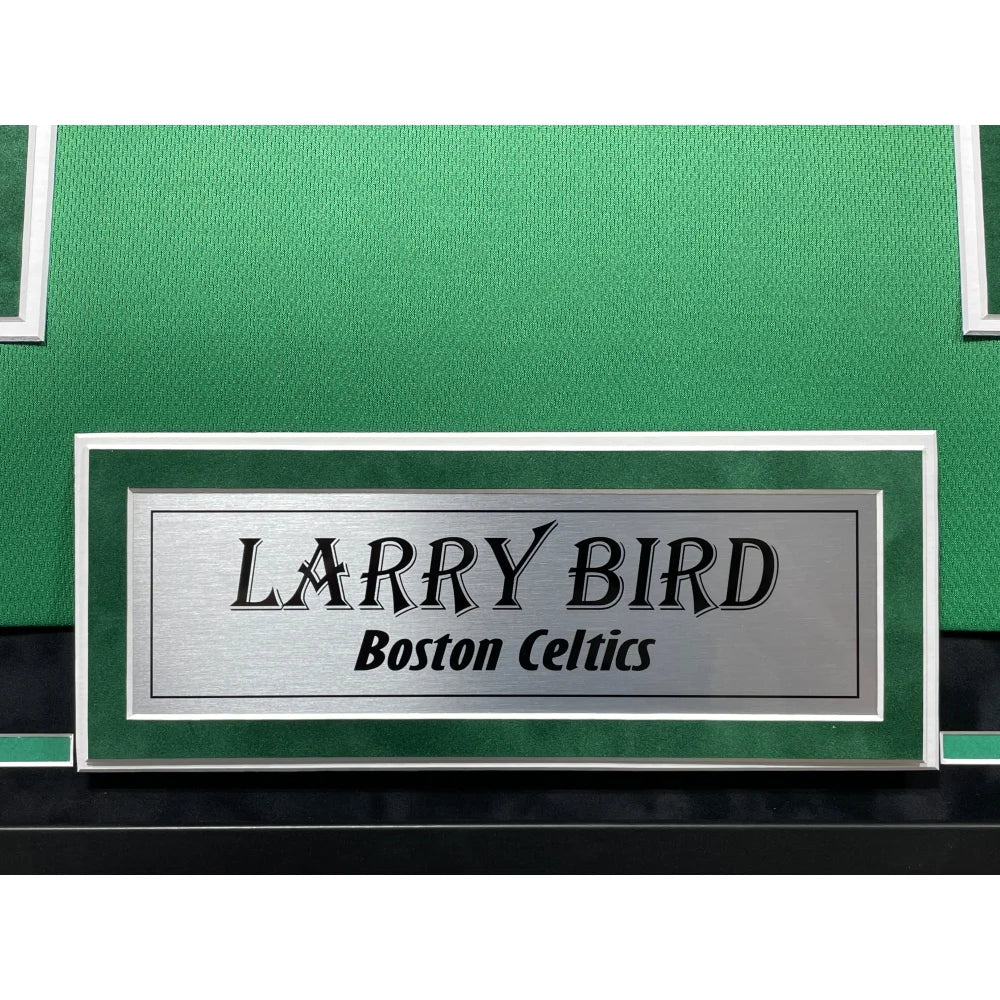 Larry Bird Autographed Boston Celtics Jersey - Framed NBA Memorabilia with JSA COA - Perfect for Sports Collectors & Celtics Fans Display