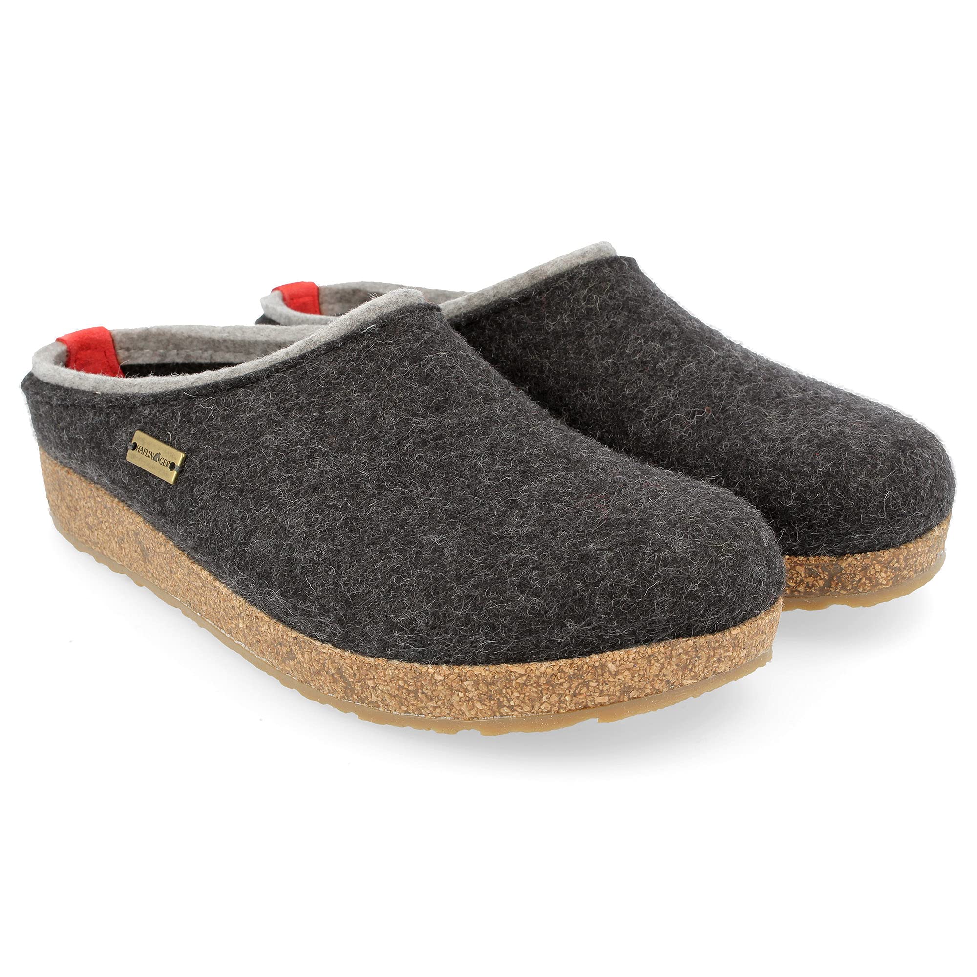 HAFLINGER Unisex Open Back Slippers for Men & Women - Soft Wool Comfort House Shoes for Indoor & Outdoor Use - Perfect for Relaxing at Home, Lounging, and Quick Errands
