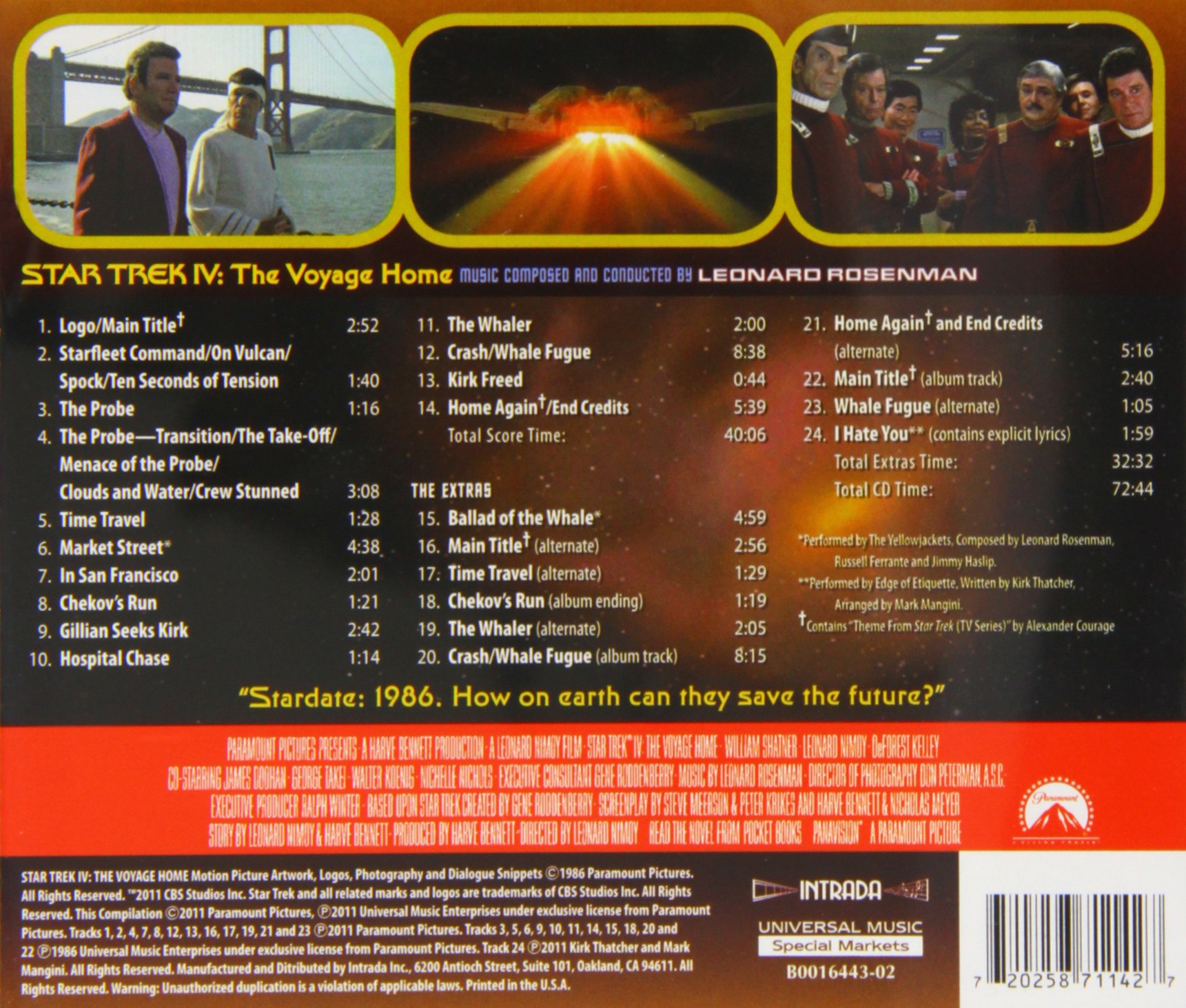 Star Trek IV: The Voyage Home Original Motion Picture Soundtrack - Perfect for Sci-Fi Movie Nights & Trekkie Collections