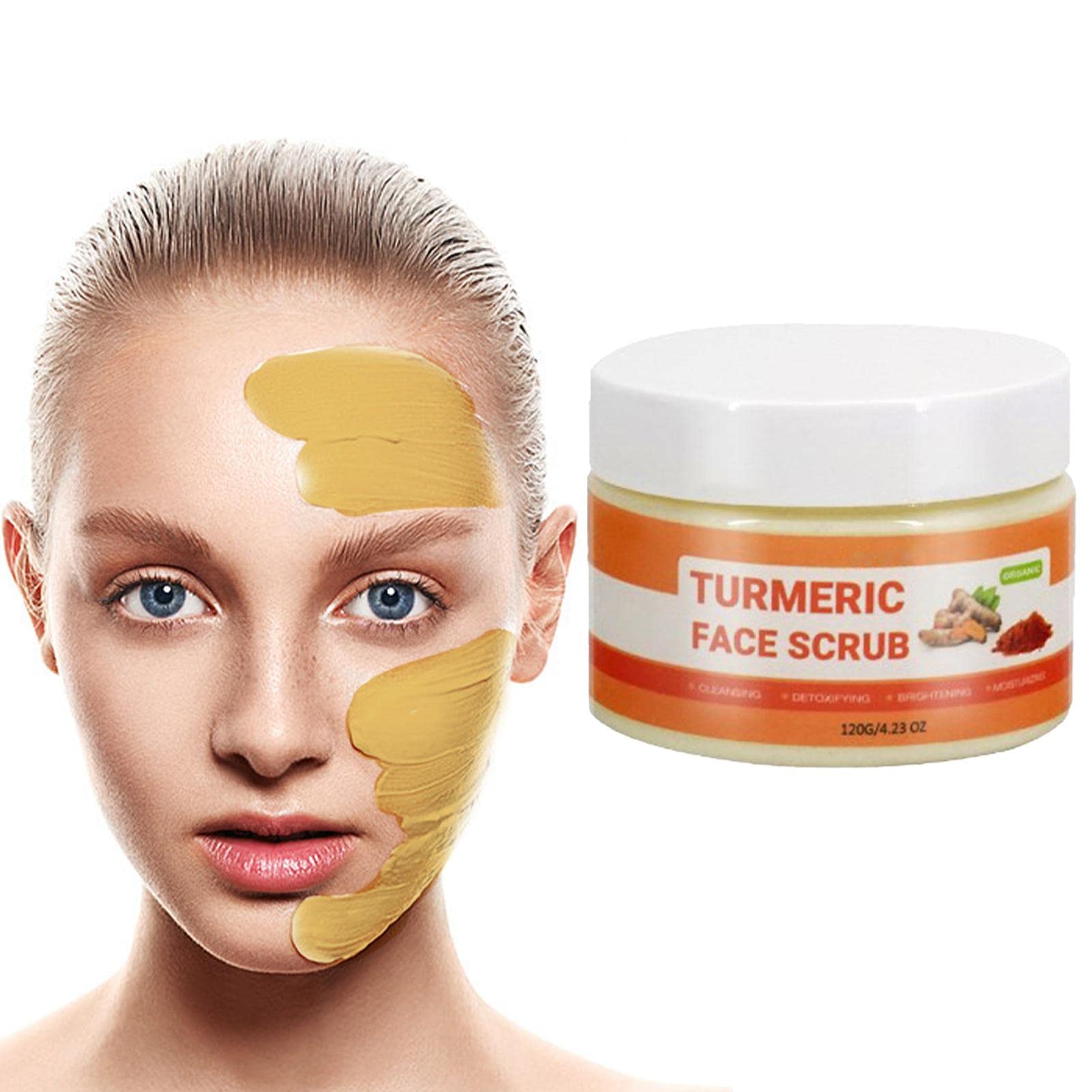 Shakala 5-Piece Natural Turmeric Face Scrub Set - Brightening Turmeric Cleansing Scrub for Women, Exfoliating & Moisturizing Facial Wash with Organic Ingredients | Perfect for Daily Skincare & Acne Treatment