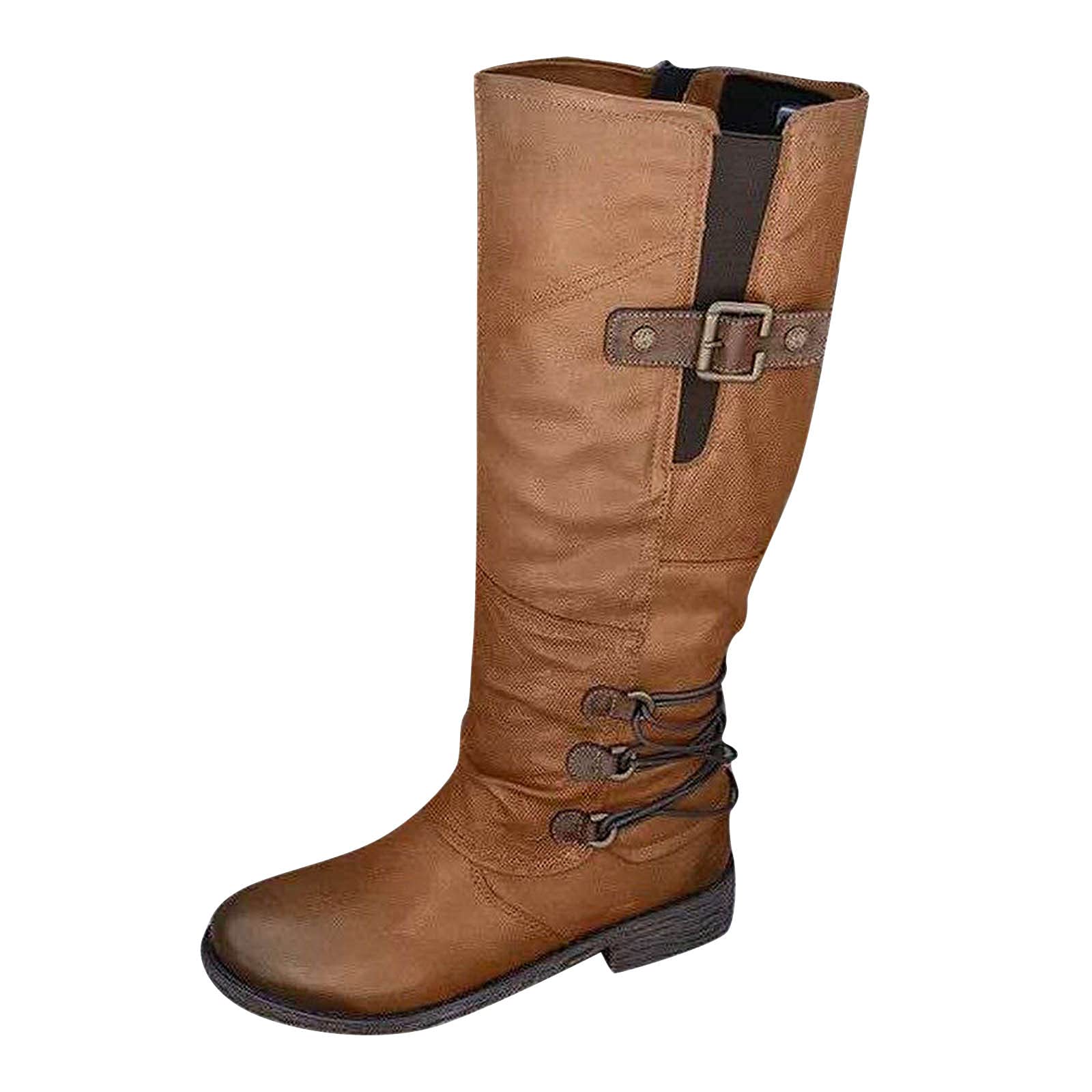Waterproof Women's Fashion Boots with Side Zipper & Lace-Up Design - High Heel Ankle Boots for Winter, Rain & Outdoor Activities (Style BT532)