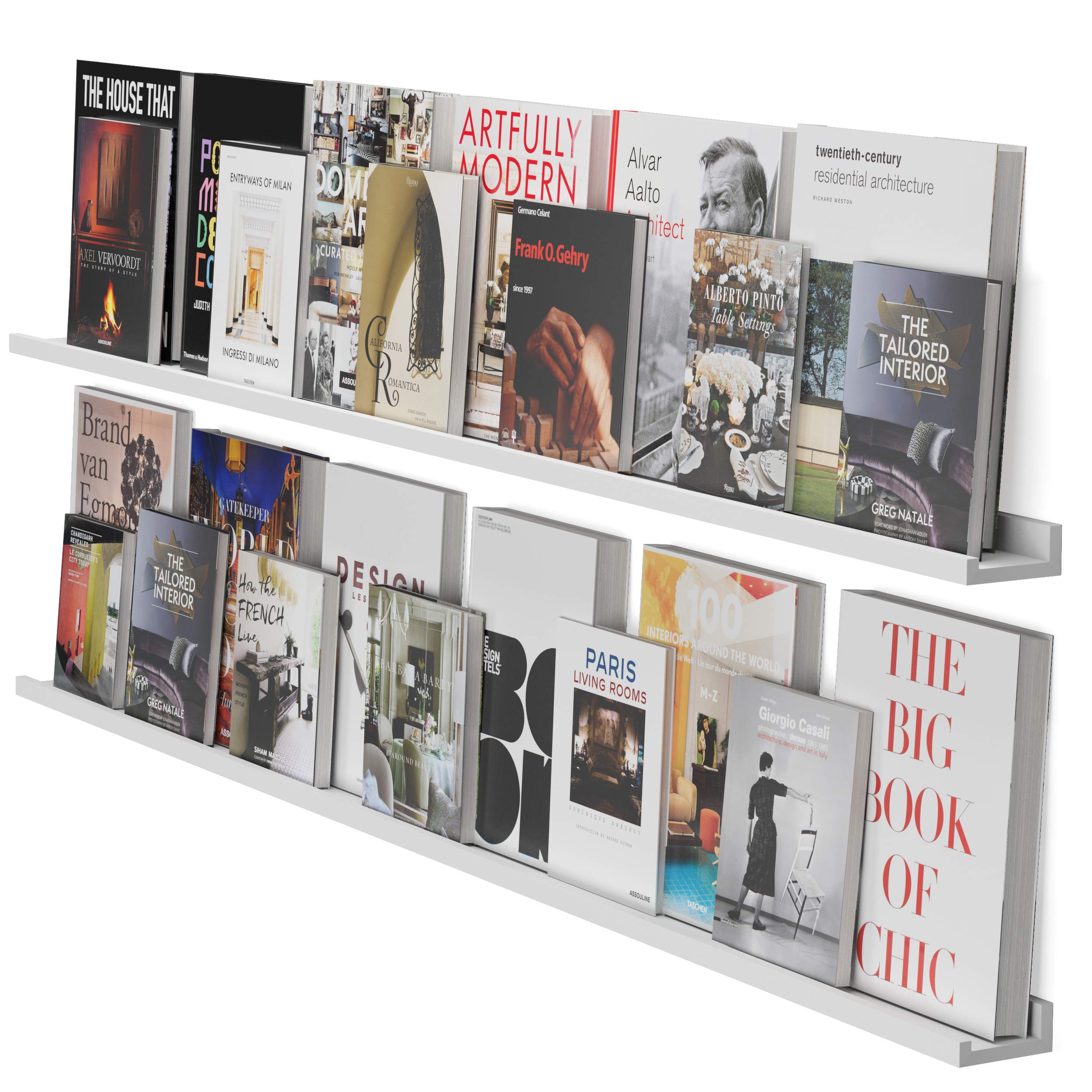 Wallniture Denver White Picture Ledge 72