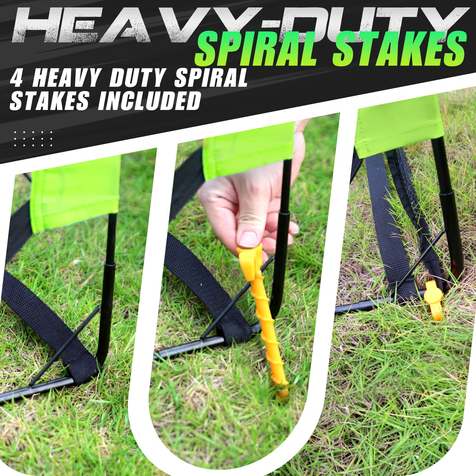 Best Foldable Soccer Goals for Kids & Adults - 5x3, 6x4, 9x5FT Portable Soccer Nets with Carrying Bag - Perfect for Backyard Training, Youth Soccer Practice & Outdoor Sports Games