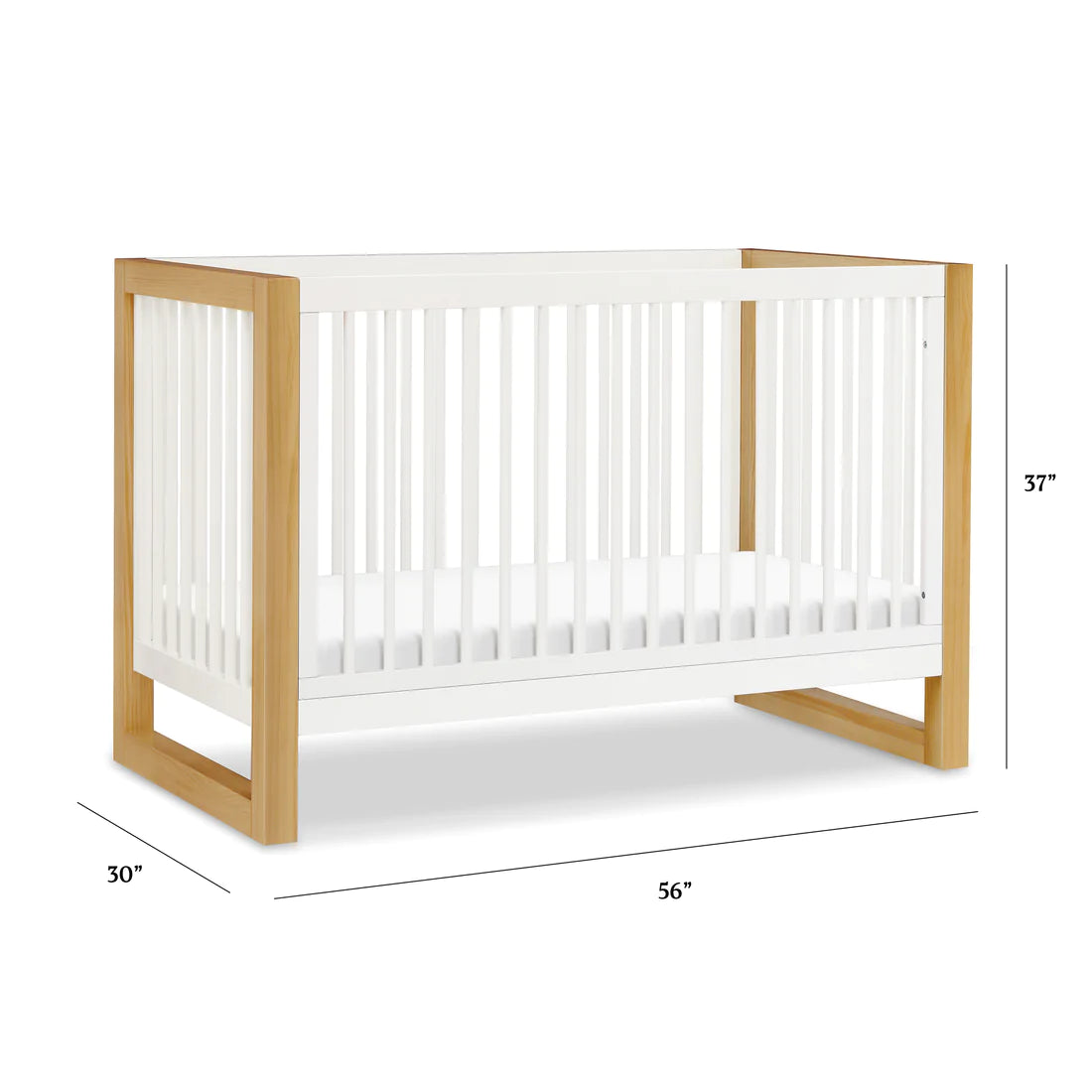Nantucket 3-in-1 Convertible Baby Crib with Toddler Bed Conversion Kit - Nursery to Big Kid Bed Transition - Perfect for Newborns, Infants & Toddlers